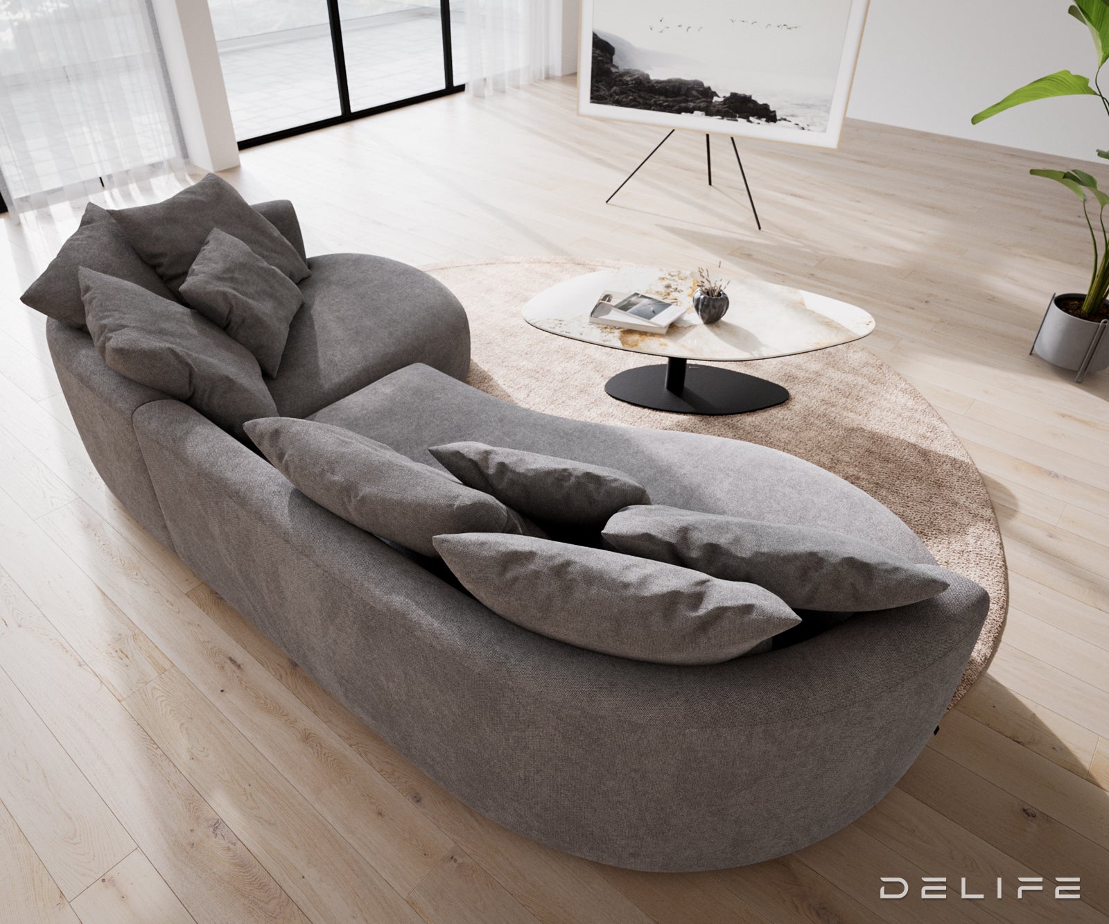 Sofa Edina 328x166cm, Materijal: Mikrofibra