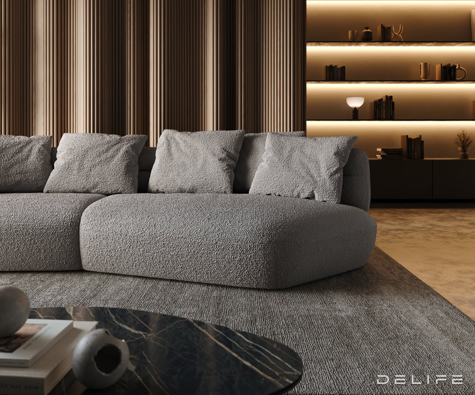 Sofa Roya 320x138cm, Materijal: Boucle