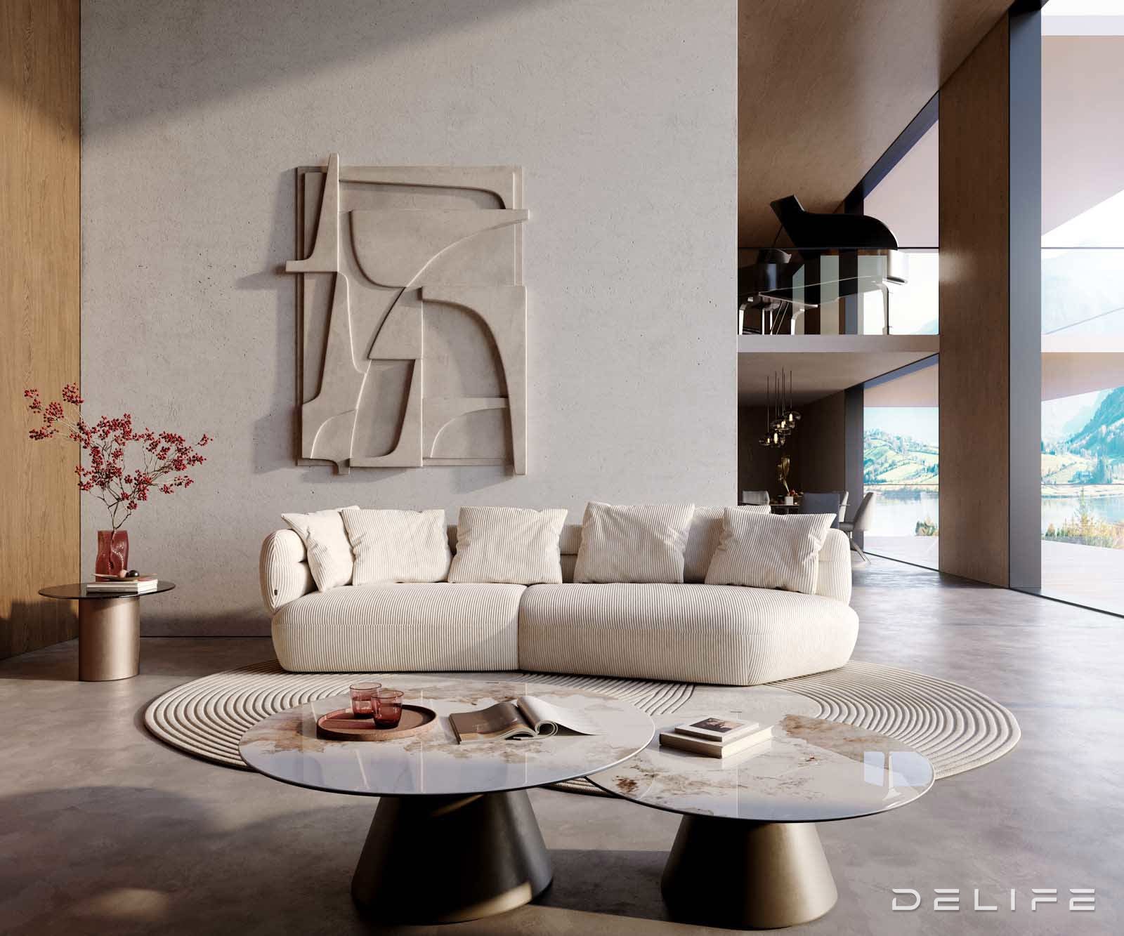 Sofa Roya 320x138cm, Materijal: Rebrasta tkanina