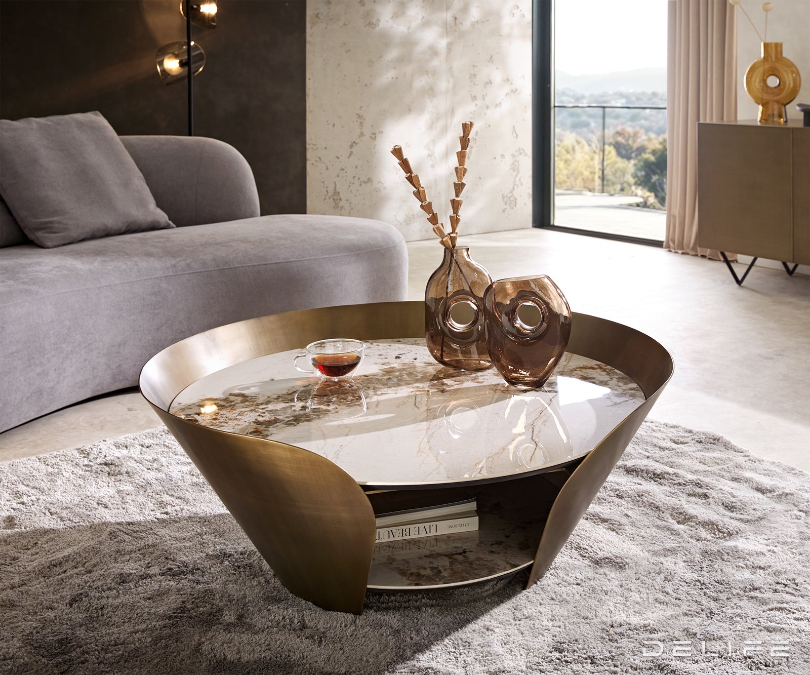 Klub stolić Skafi 100x40cm, Materijal: Keramika Minas Melange