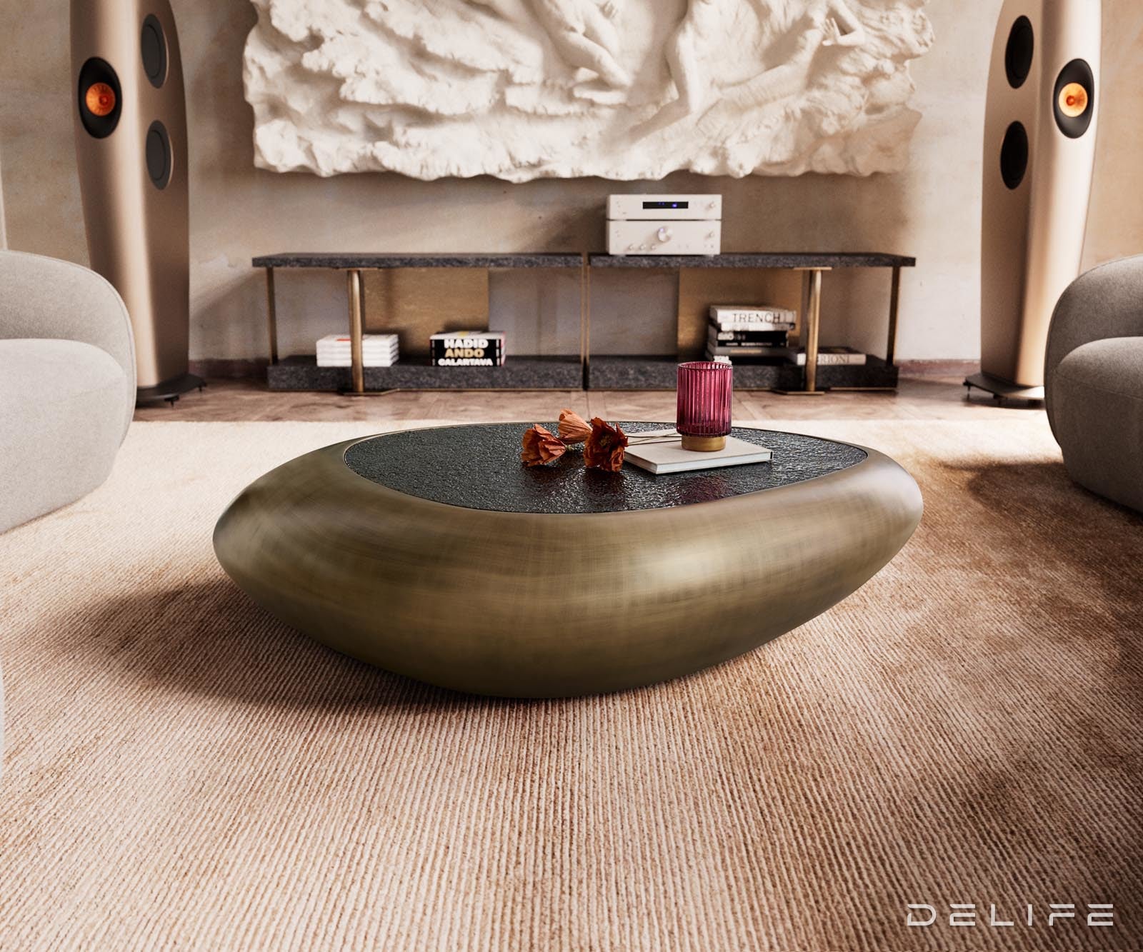 Klub stolić Sagana 120x80cm, Materijal: Reljefno staklo