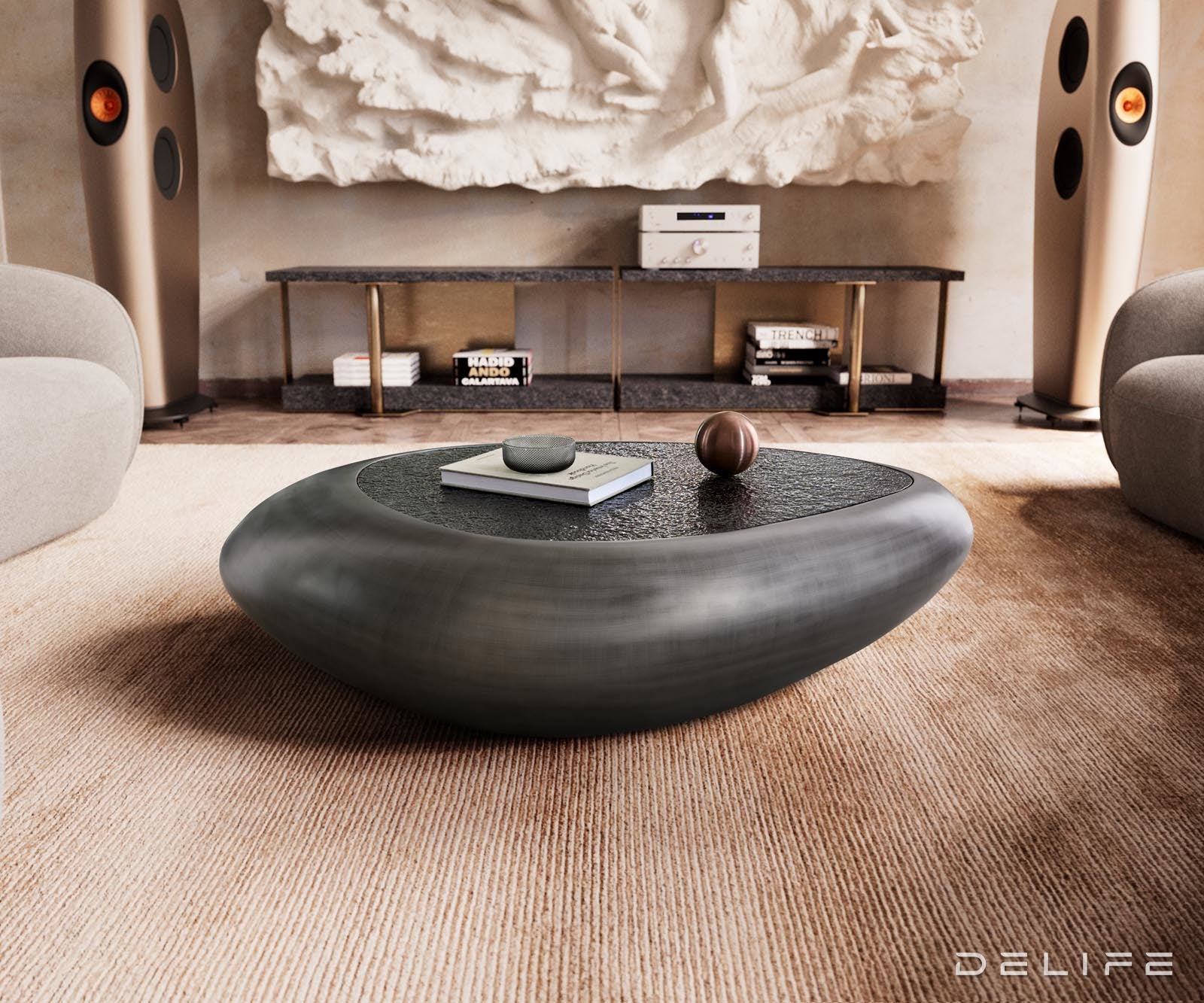 Klub stolić Sagana 120x80cm, Materijal: Reljefno staklo