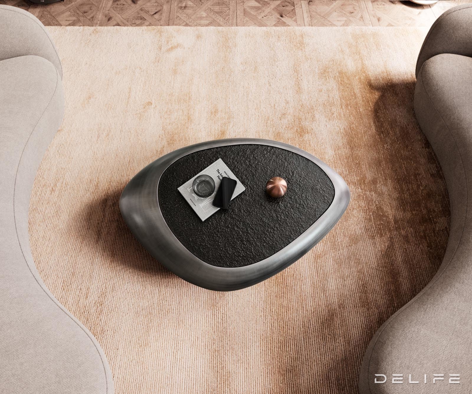 Klub stolić Sagana 120x80cm, Materijal: Reljefno staklo