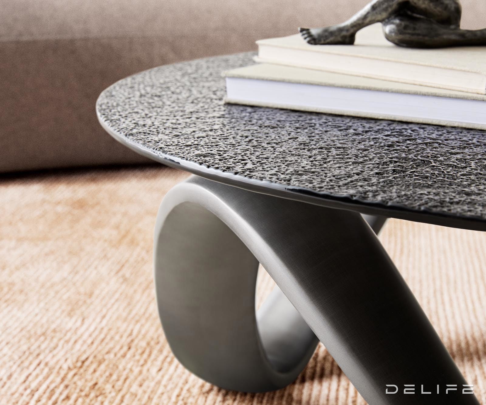 Klub stolić Tanju 90x90cm, Materijal: Reljefno staklo