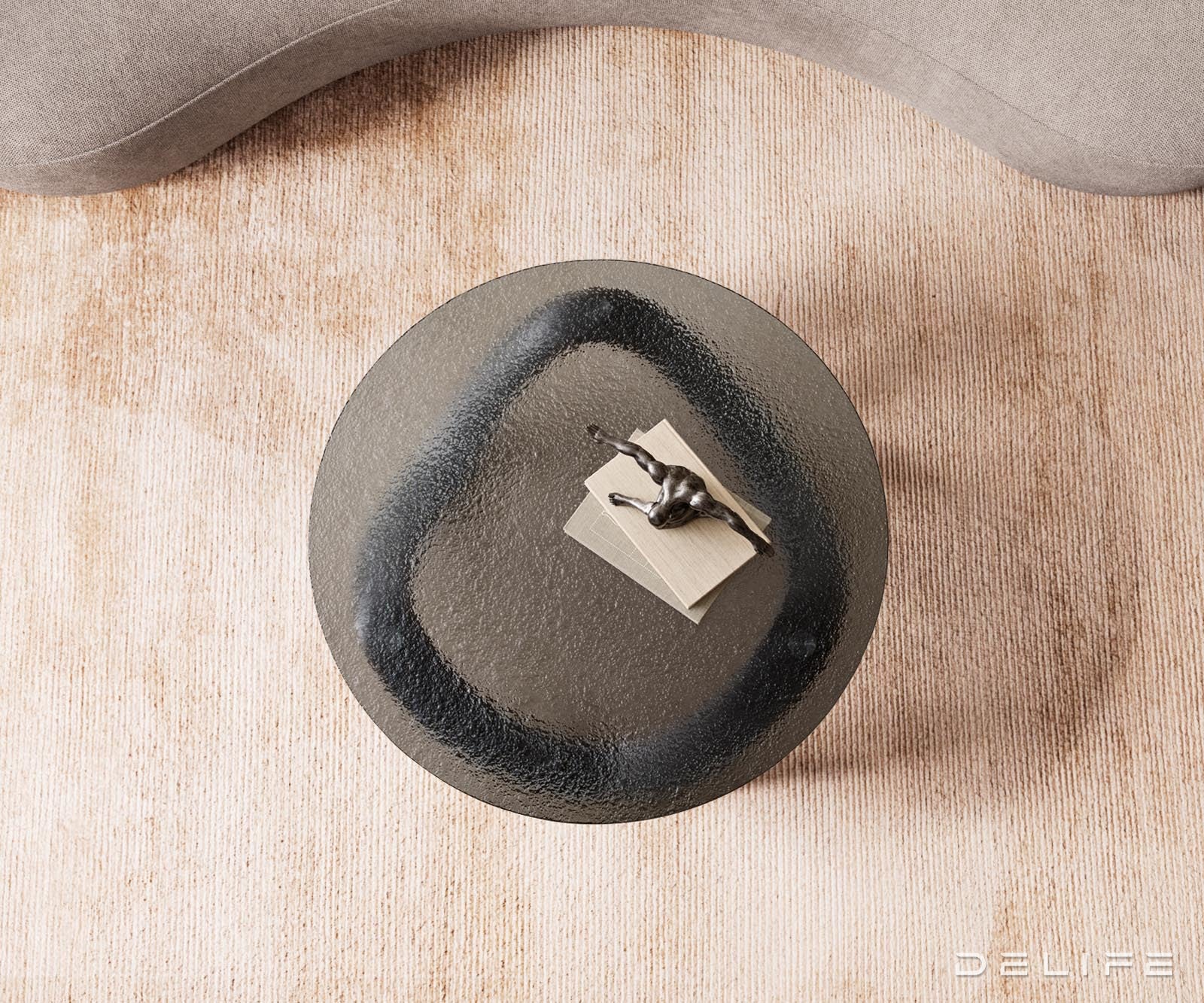 Klub stolić Tanju 90x90cm, Materijal: Reljefno staklo