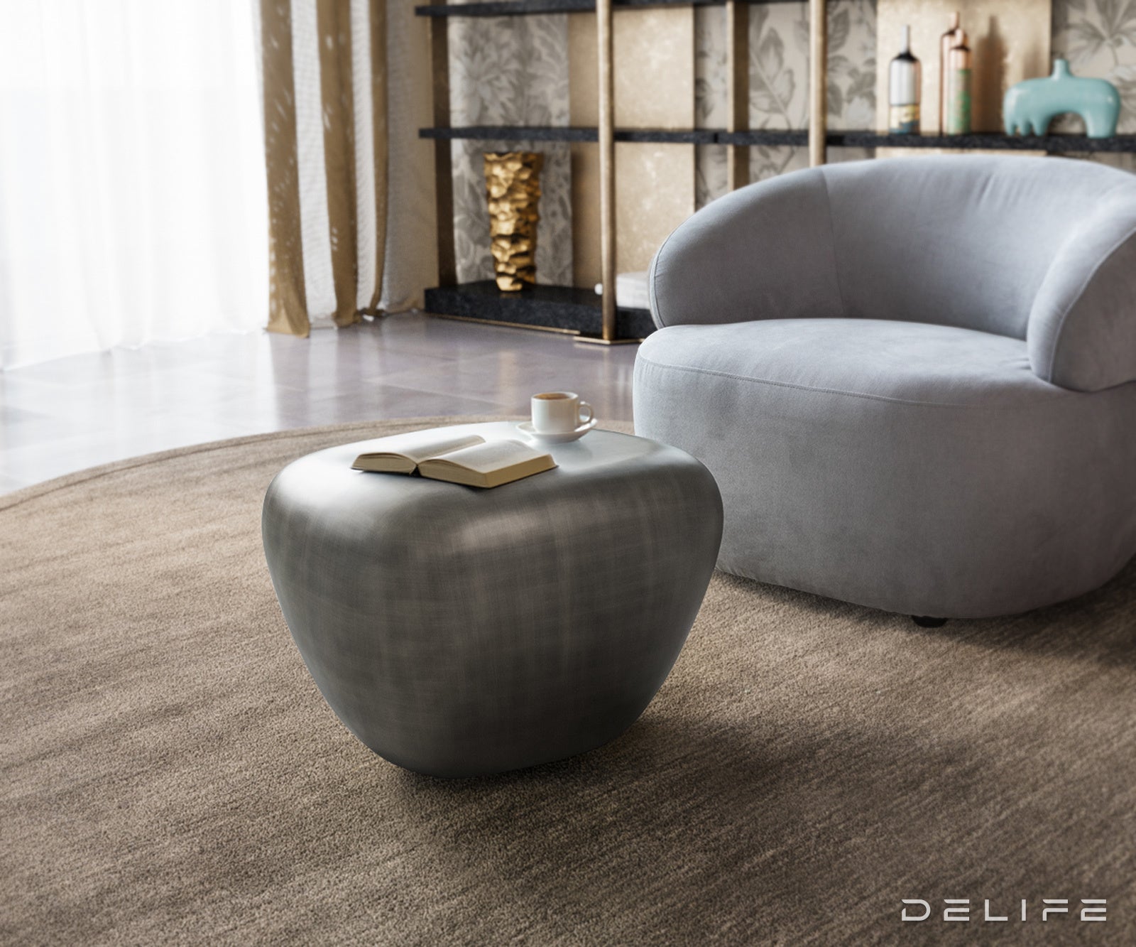 Klub stolić Caramia 56x43cm, Materijal: Kompozit