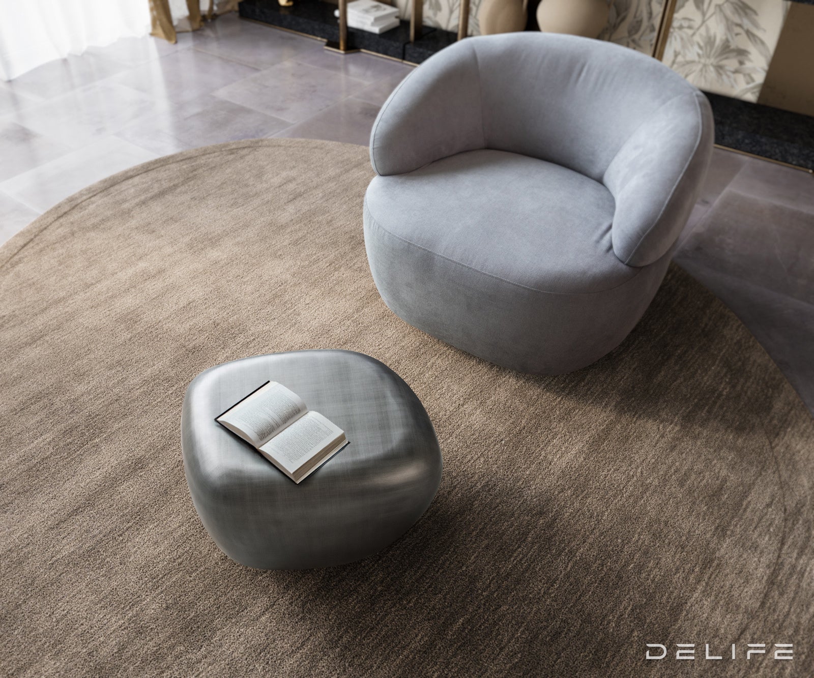 Klub stolić Caramia 56x43cm, Materijal: Kompozit