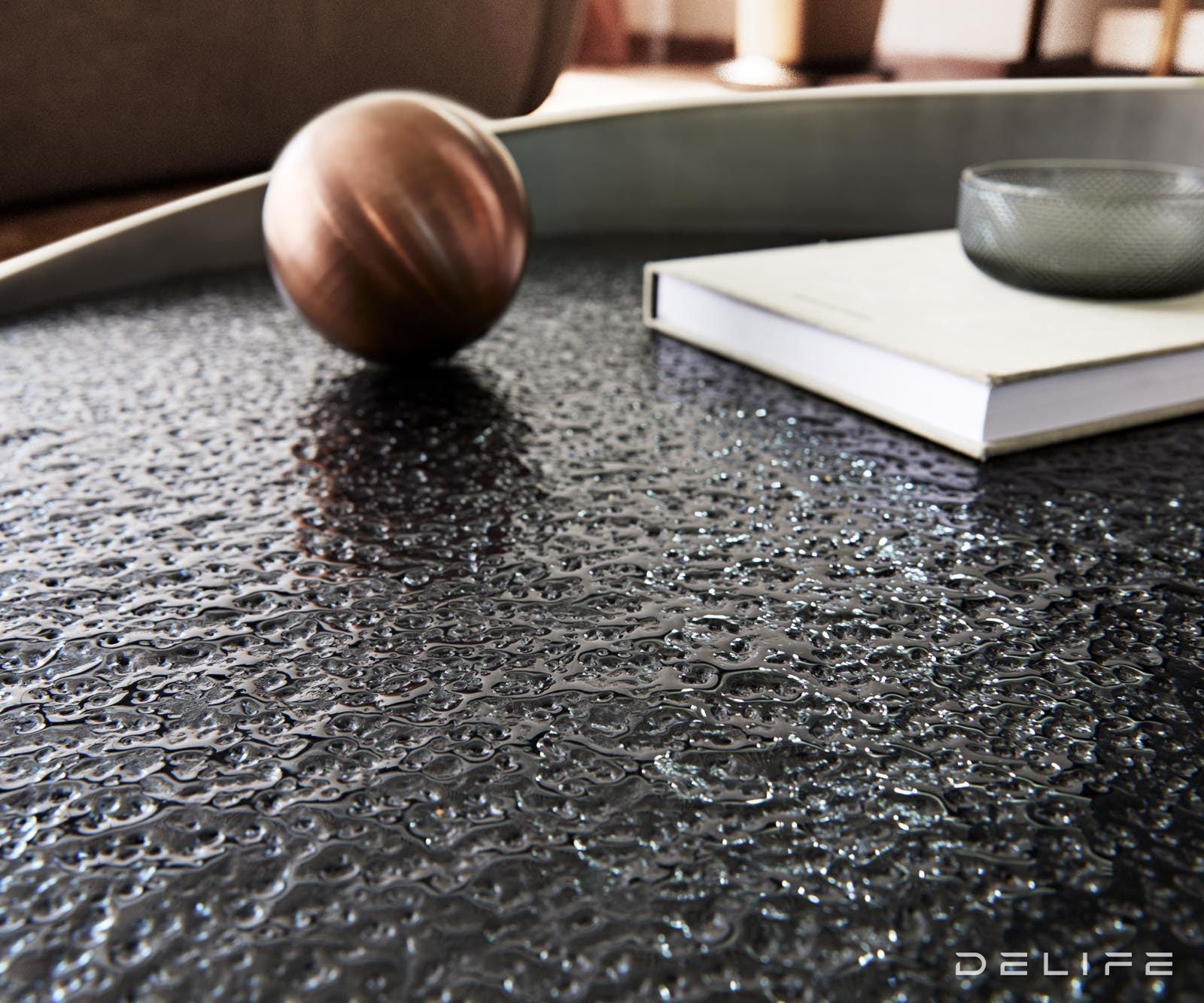 Klub stolić Blaise 100x100cm, Materijal: Reljefno staklo