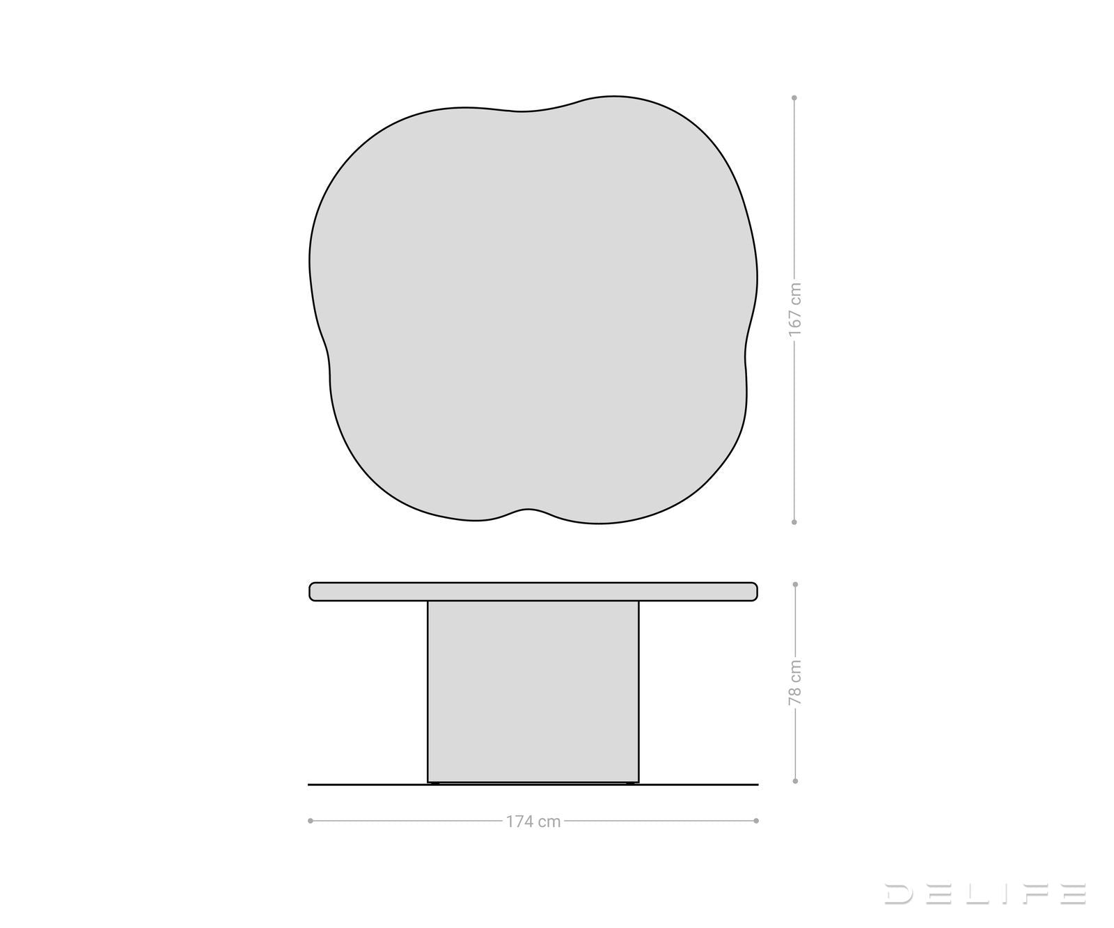 Blagovaonski stol Orbion 174x167cm, Materijal: Bagrem