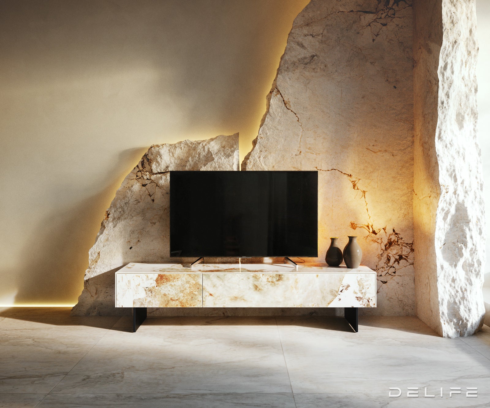 Tv komoda Cuor150x35cm, Materijal: Keramika Minas Melange