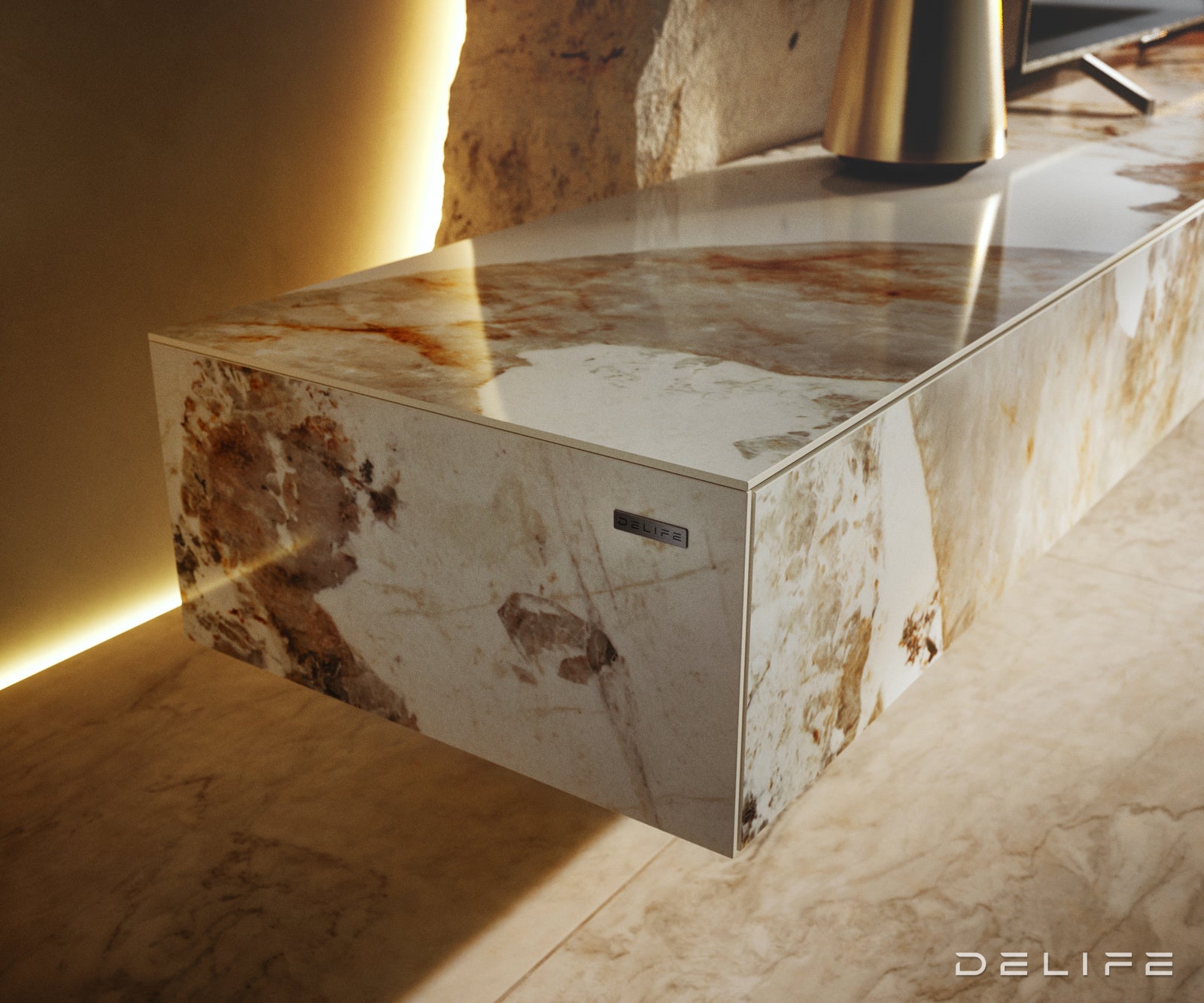 Tv komoda Cuor 250x35cm, Materijal: Keramika Minas Melange