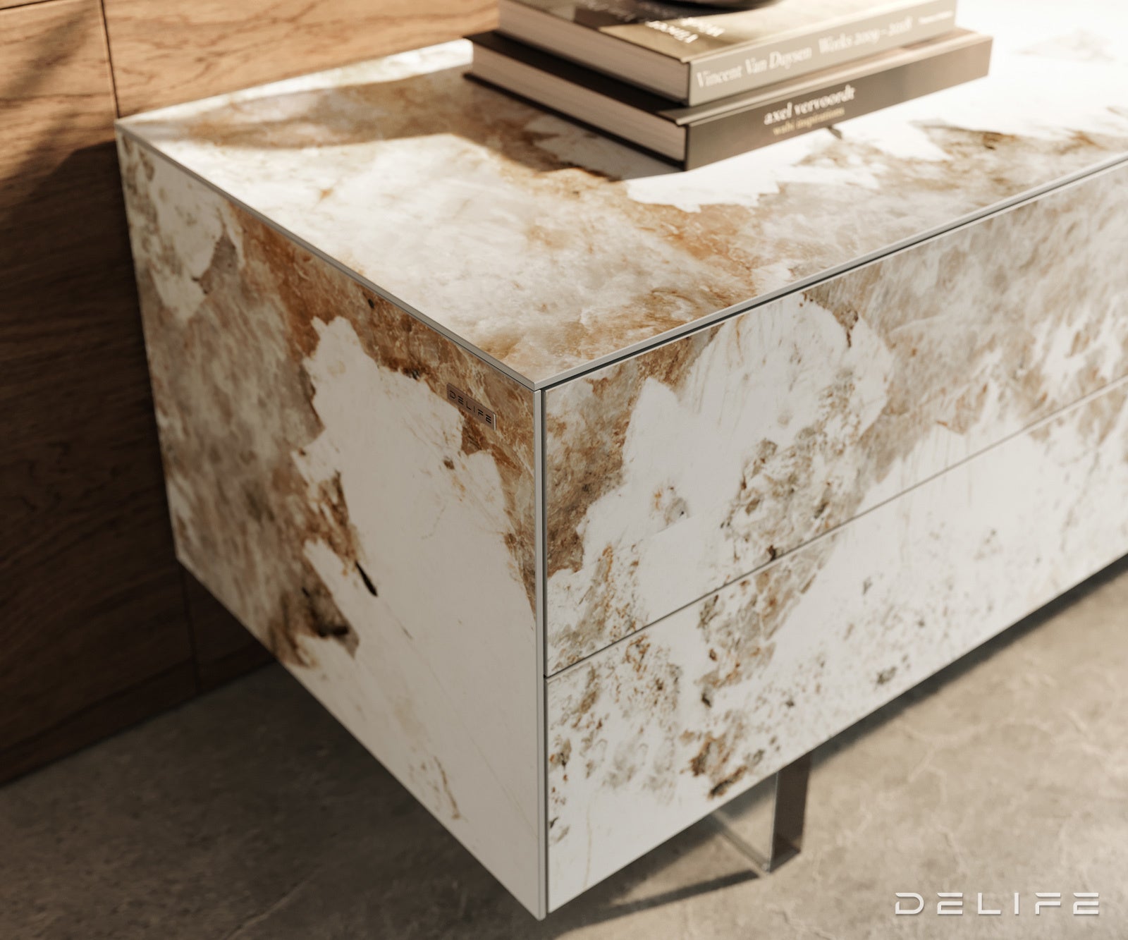 Tv komoda Cuor 180x35cm, Materijal: Keramika Minas Melange