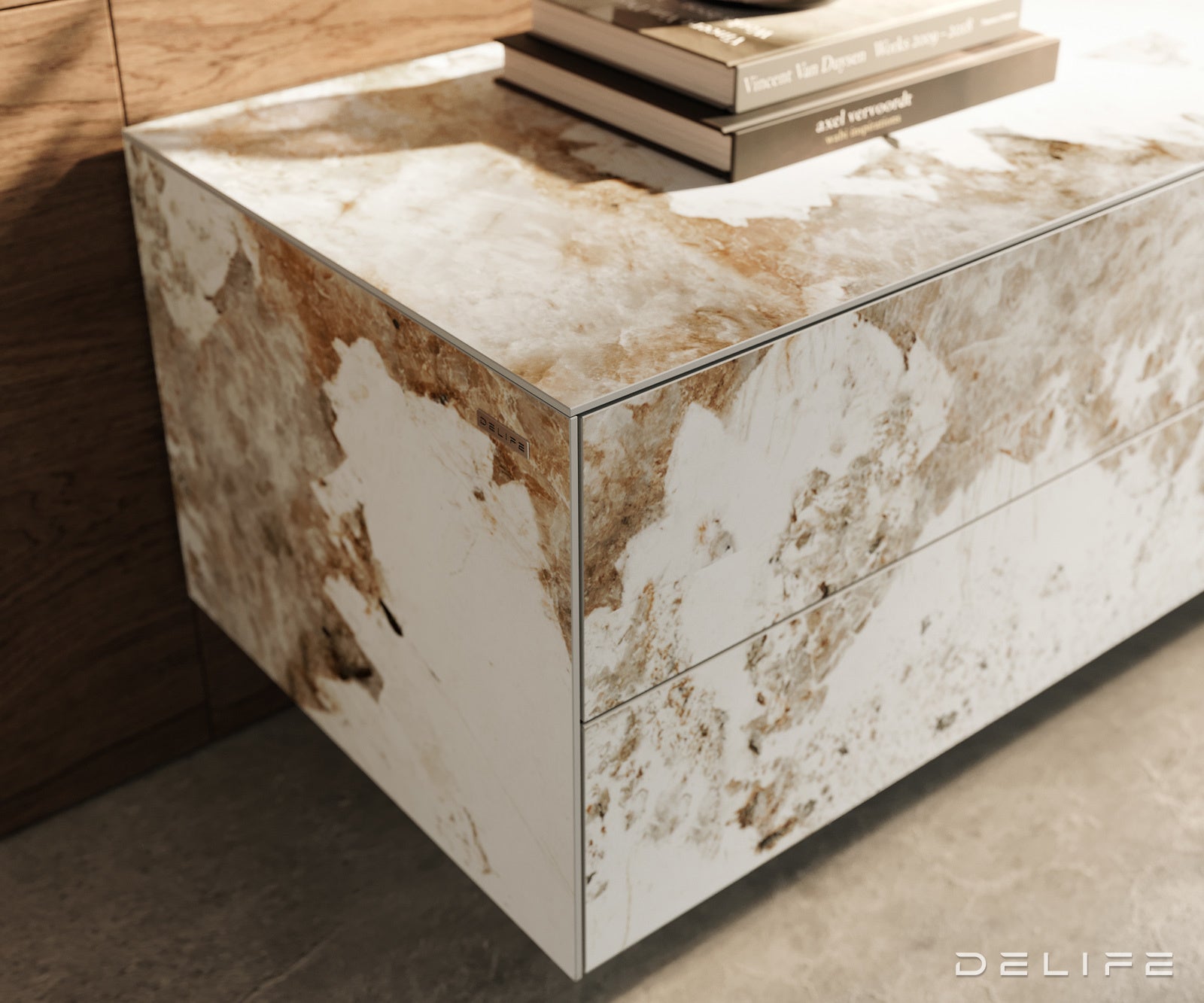 Tv komoda Cuor 180x35cm, Materijal: Keramika Minas Melange