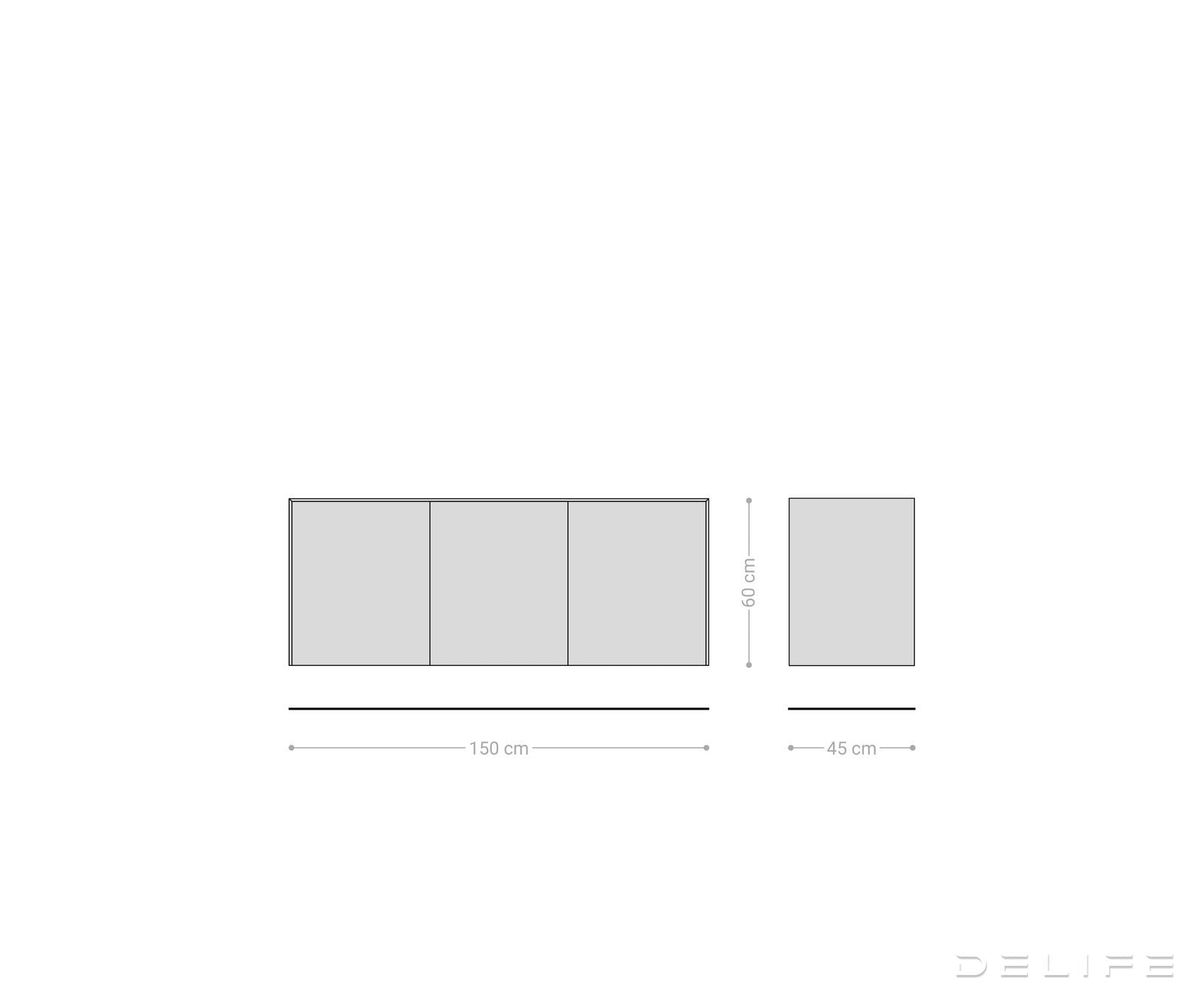 Komoda Cuor 150x45cm, Materijal: Keramika Emperador Extra Lucidato