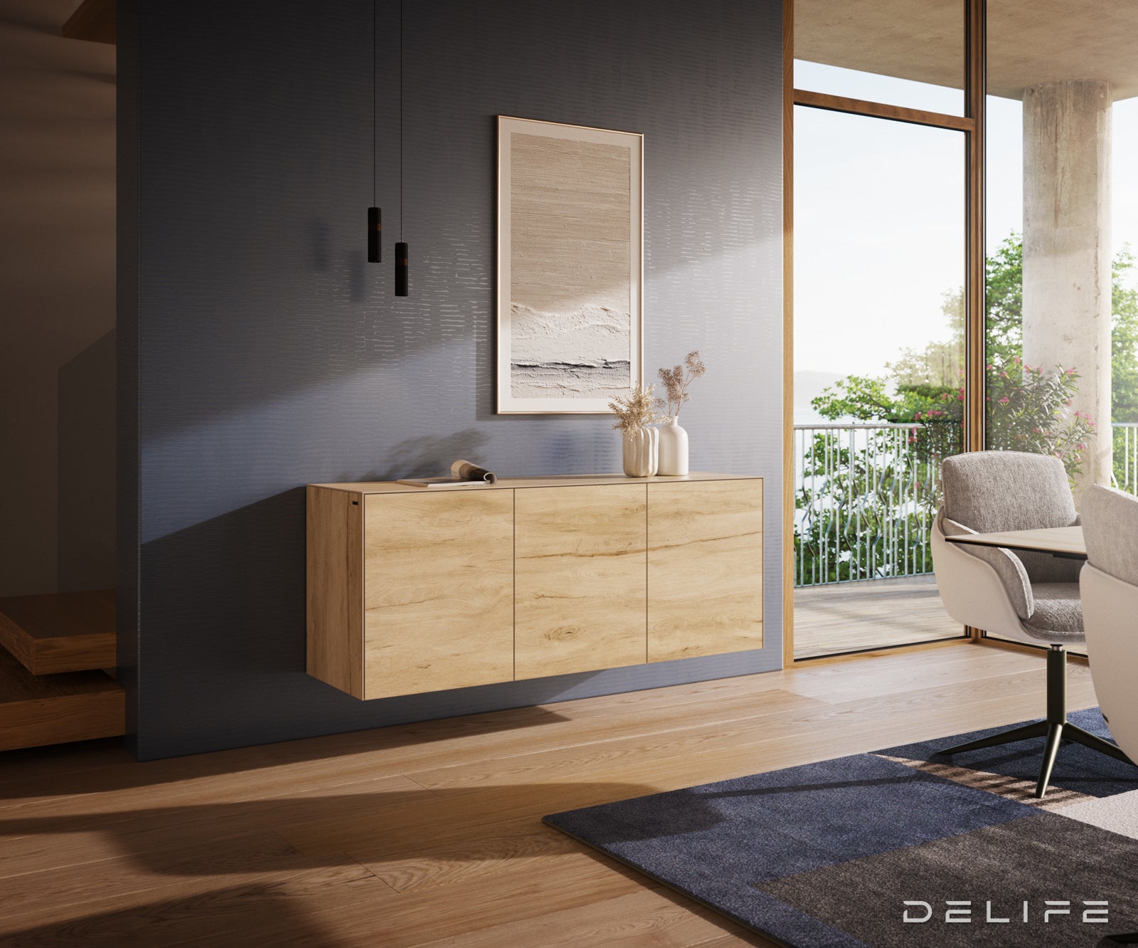 Komoda Cuor 150x45cm, Materijal: Keramika Laminam Sabbia