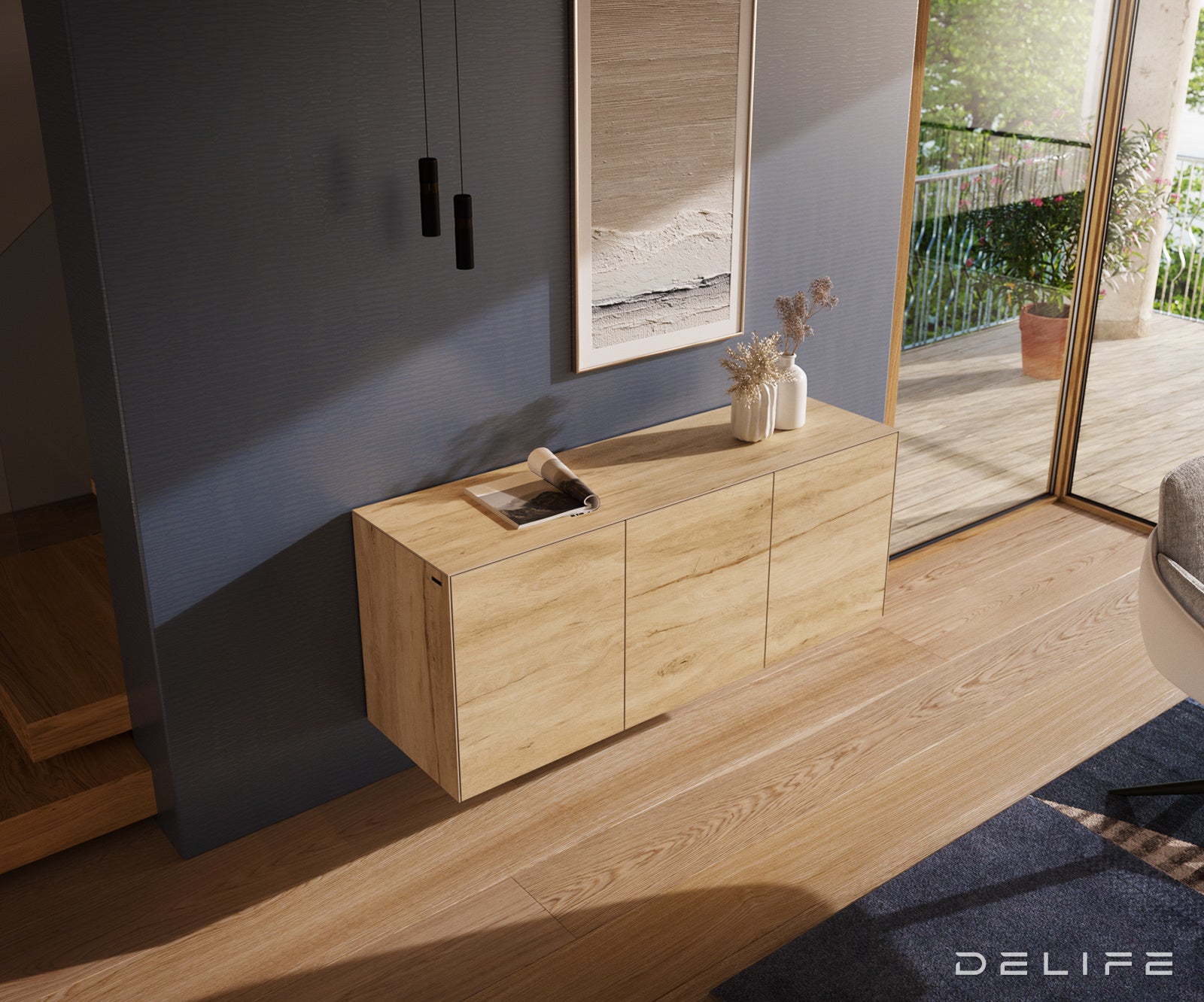 Komoda Cuor 150x45cm, Materijal: Keramika Laminam Sabbia