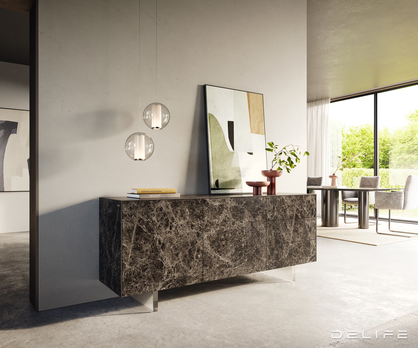 Komoda Cuor 180x45cm, Materijal: Keramika Emperador Extra Lucidato