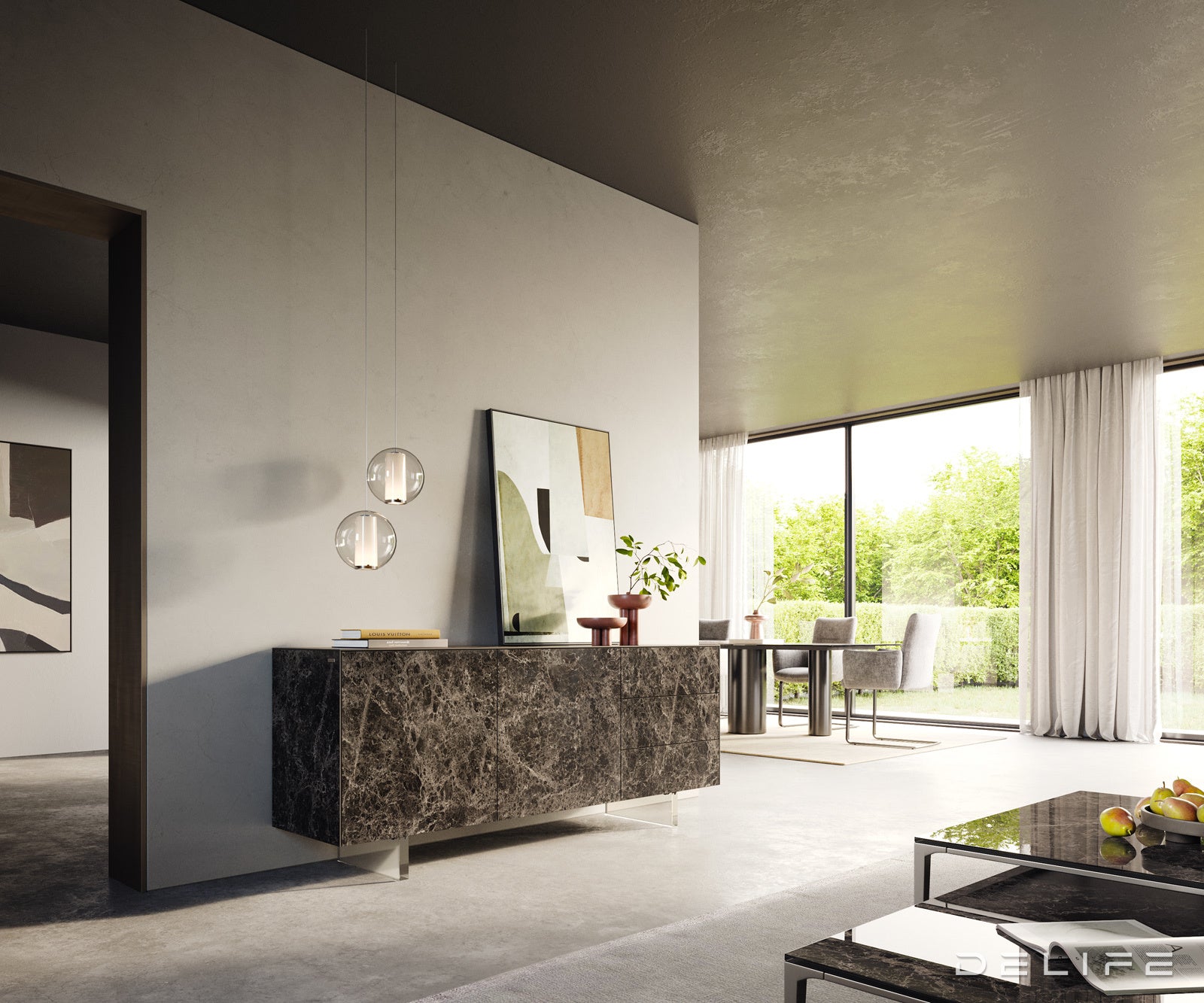 Komoda Cuor 180x45cm, Materijal: Keramika Emperador Extra Lucidato