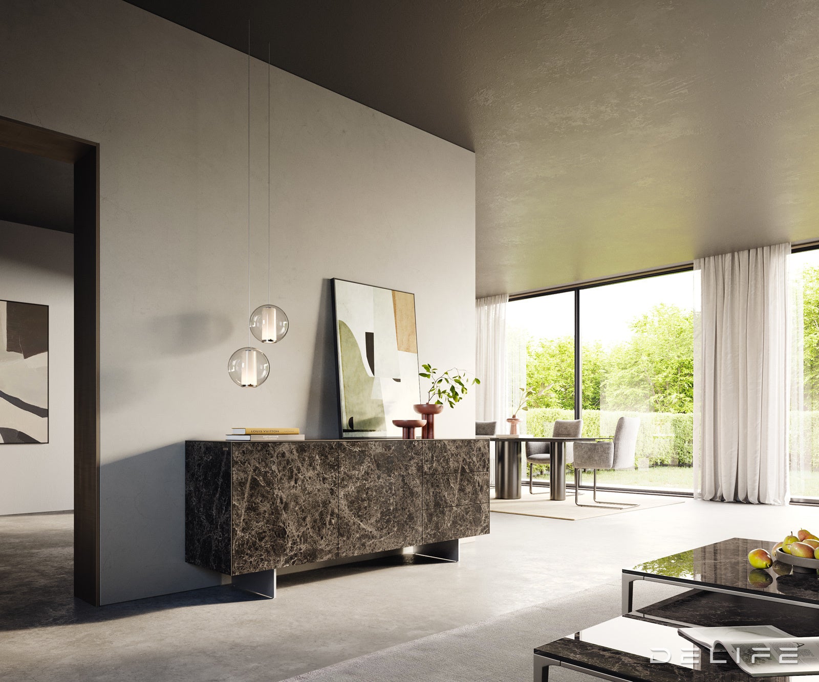 Komoda Cuor 180x45cm, Materijal: Keramika Emperador Extra Lucidato