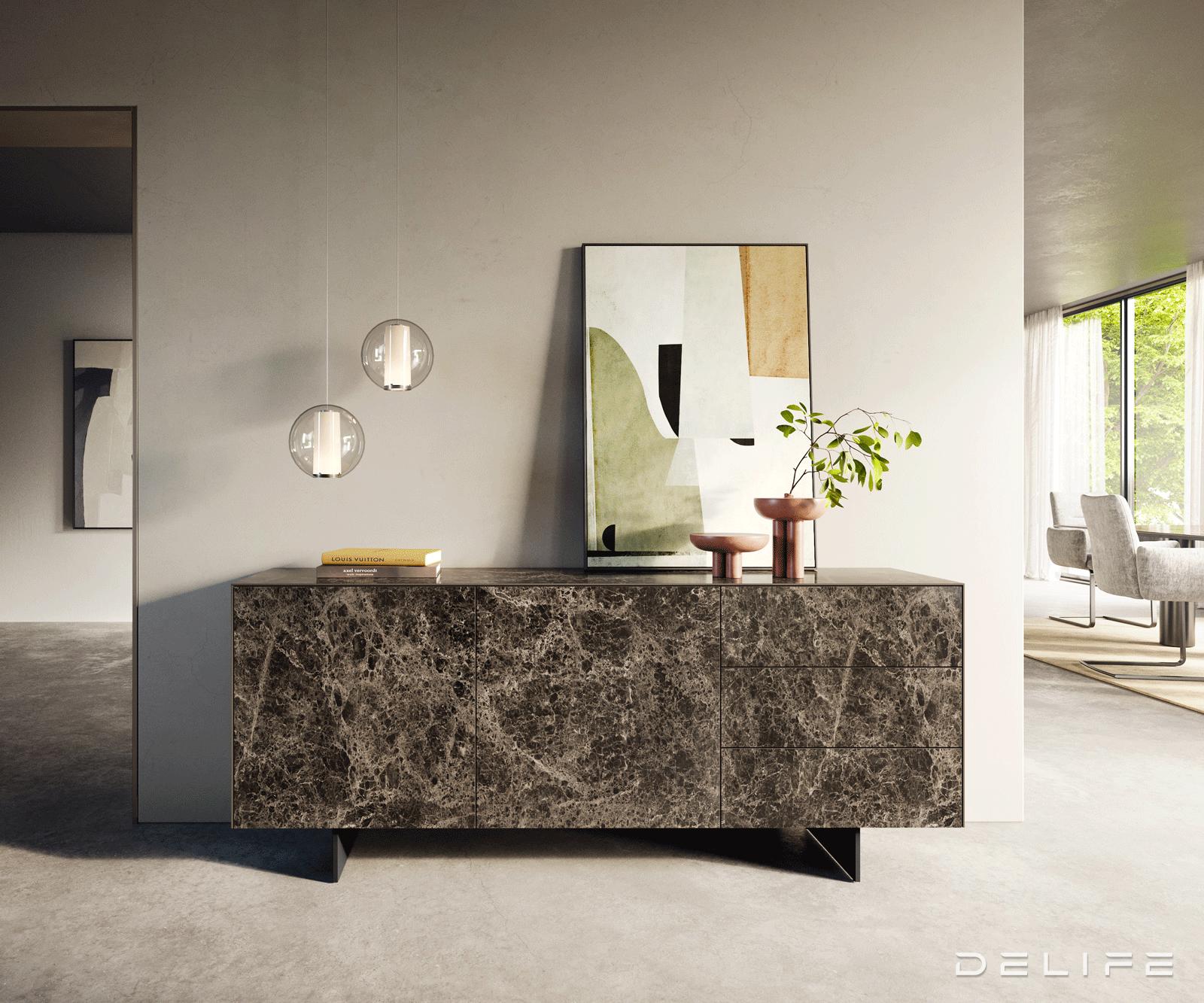 Komoda Cuor 180x45cm, Materijal: Keramika Emperador Extra Lucidato