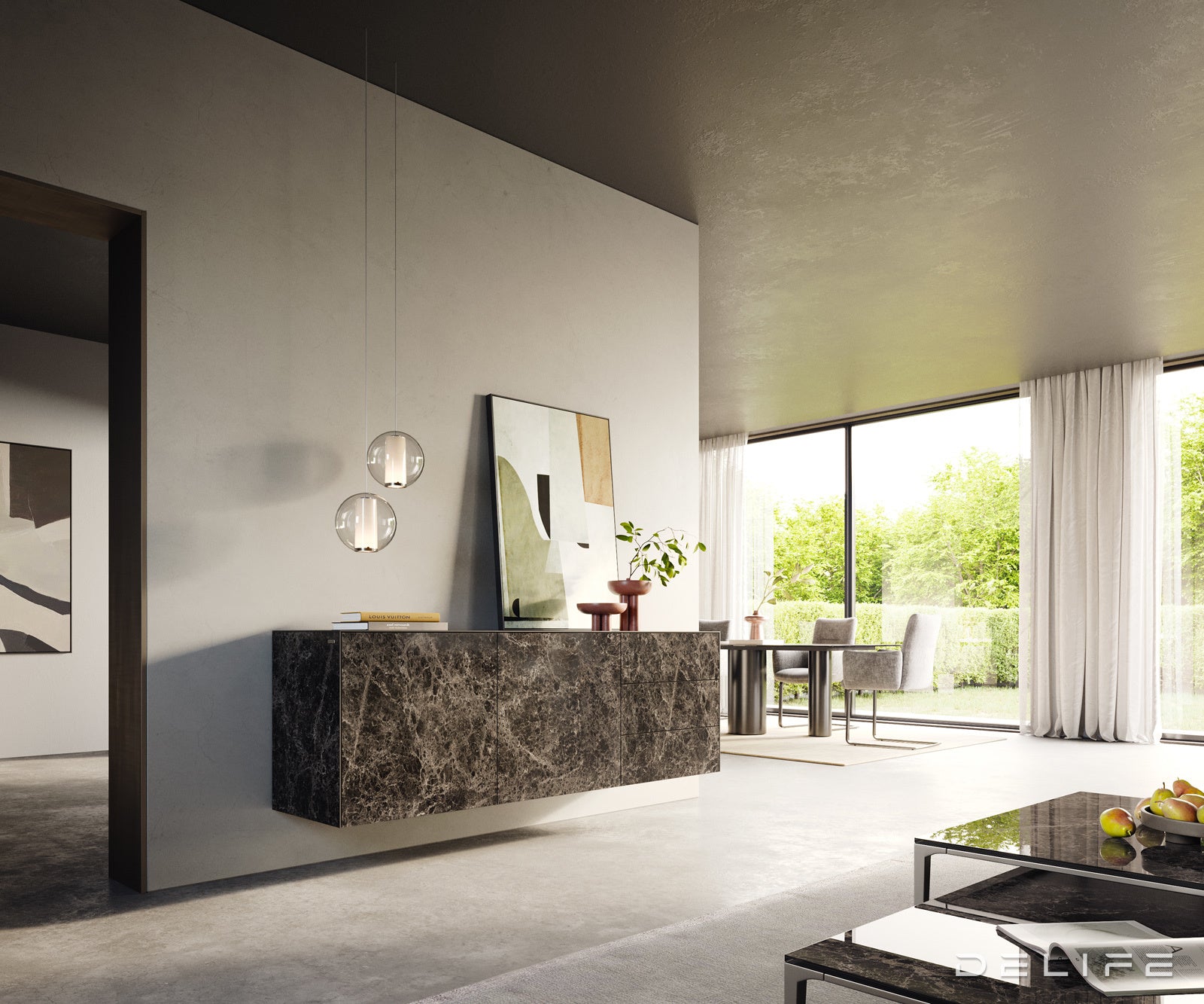 Komoda Cuor 180x45cm, Materijal: Keramika Emperador Extra Lucidato