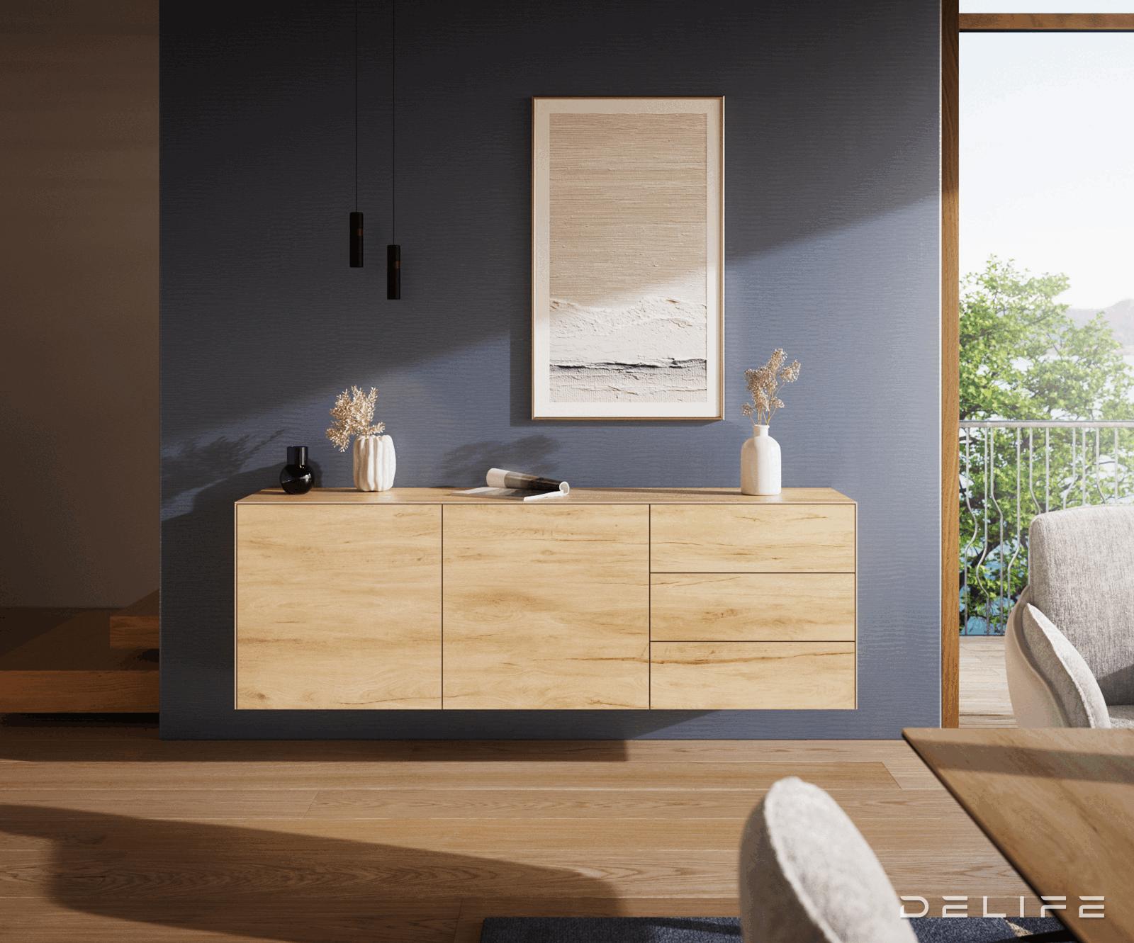 Komoda Cuor 180x45cm, Materijal: Keramika Laminam Sabbia