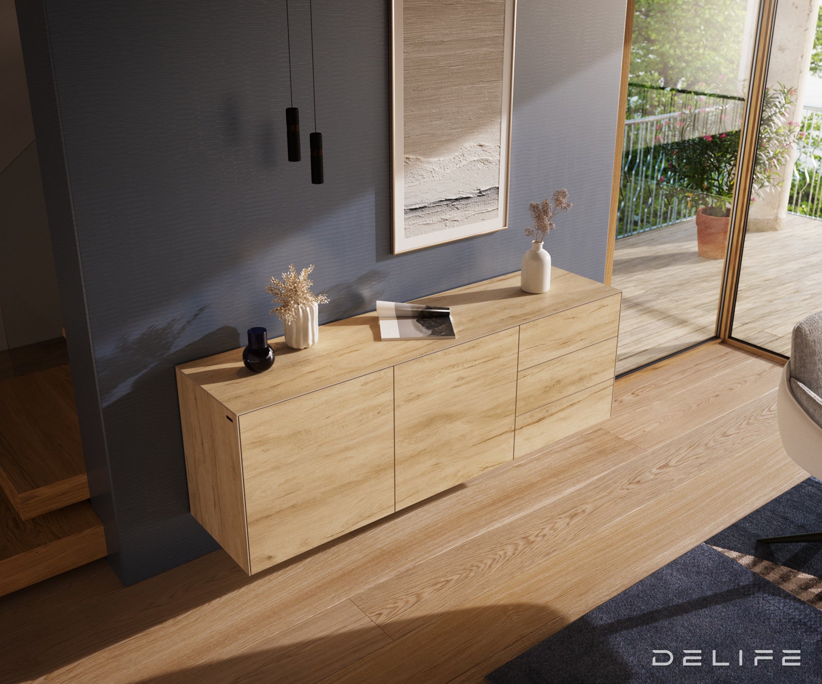 Komoda Cuor 180x45cm, Materijal: Keramika Laminam Sabbia