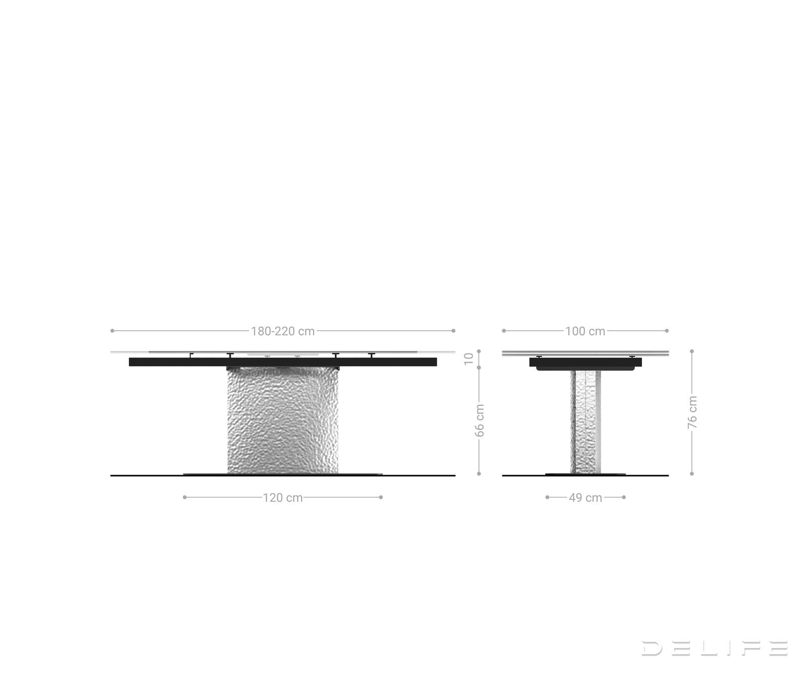 Blagovaonski stol Edge Boot 180-/220x100cm, Materijal: Keramika Minas Melange