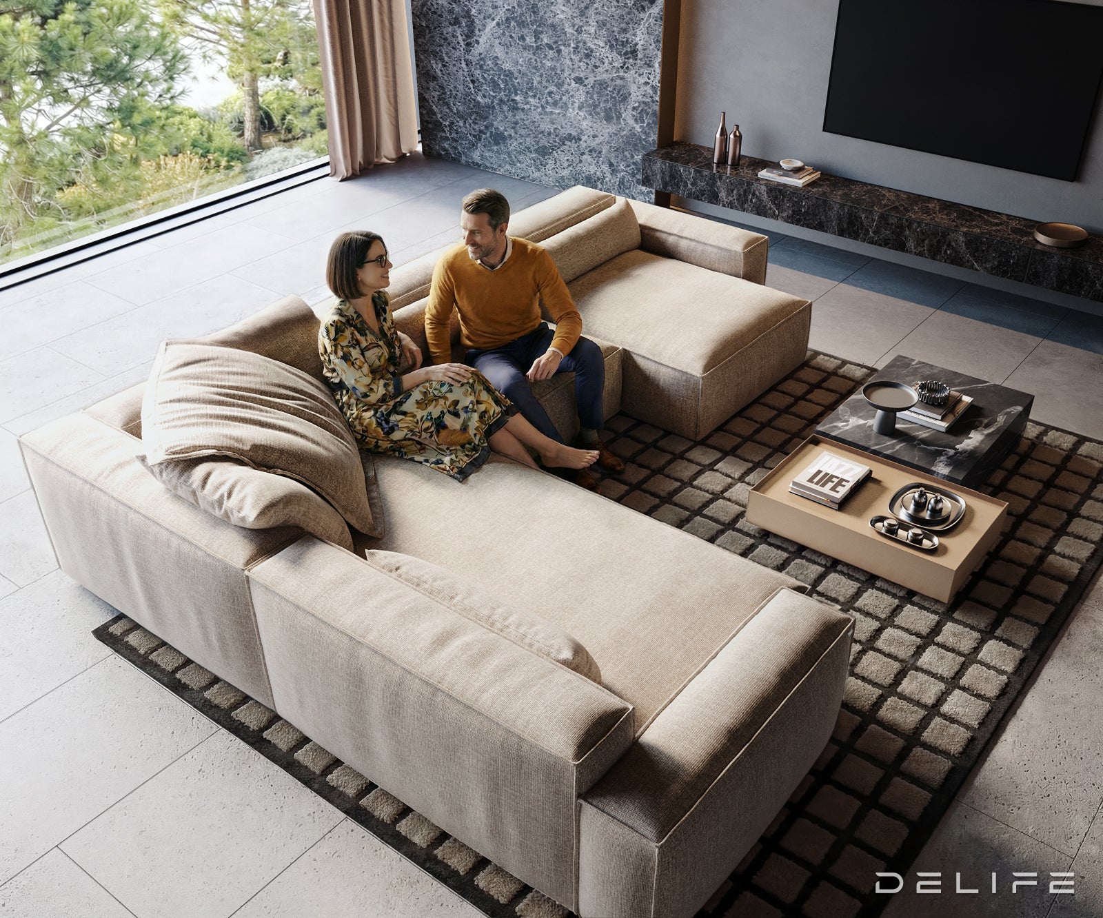 Modularna garnitura Freestyle 360x290cm, Materijal: Tkanina