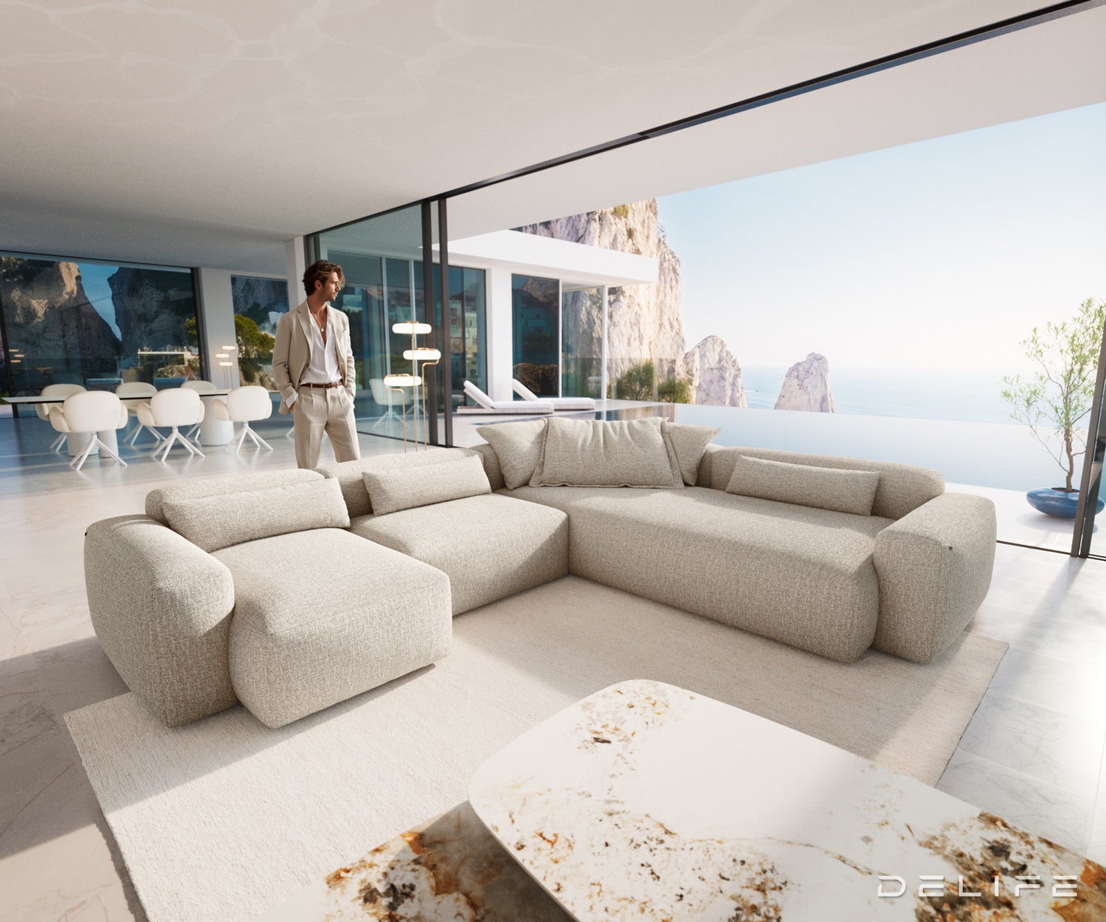 Modularna garnitura Freestyle 360x290cm, Materijal: Tkanina