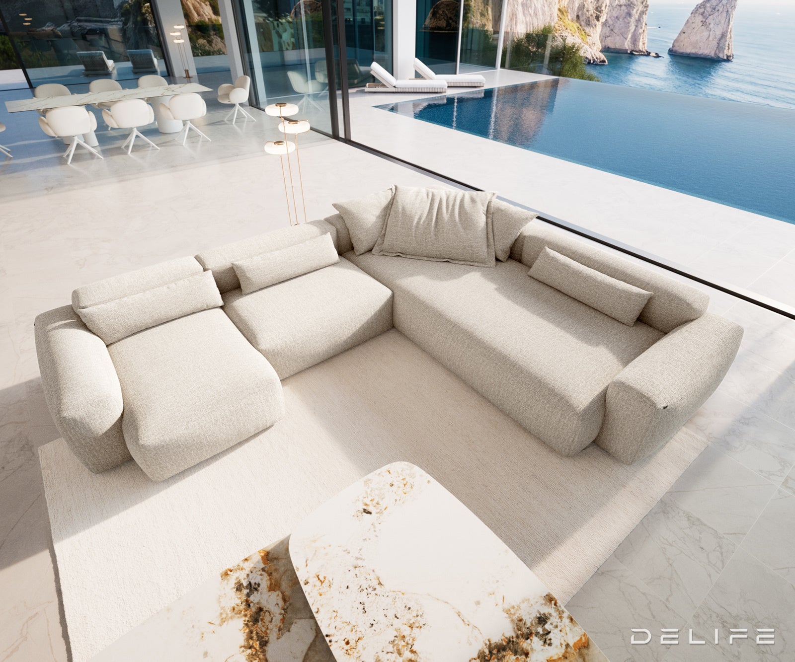 Modularna garnitura Freestyle 360x290cm, Materijal: Tkanina