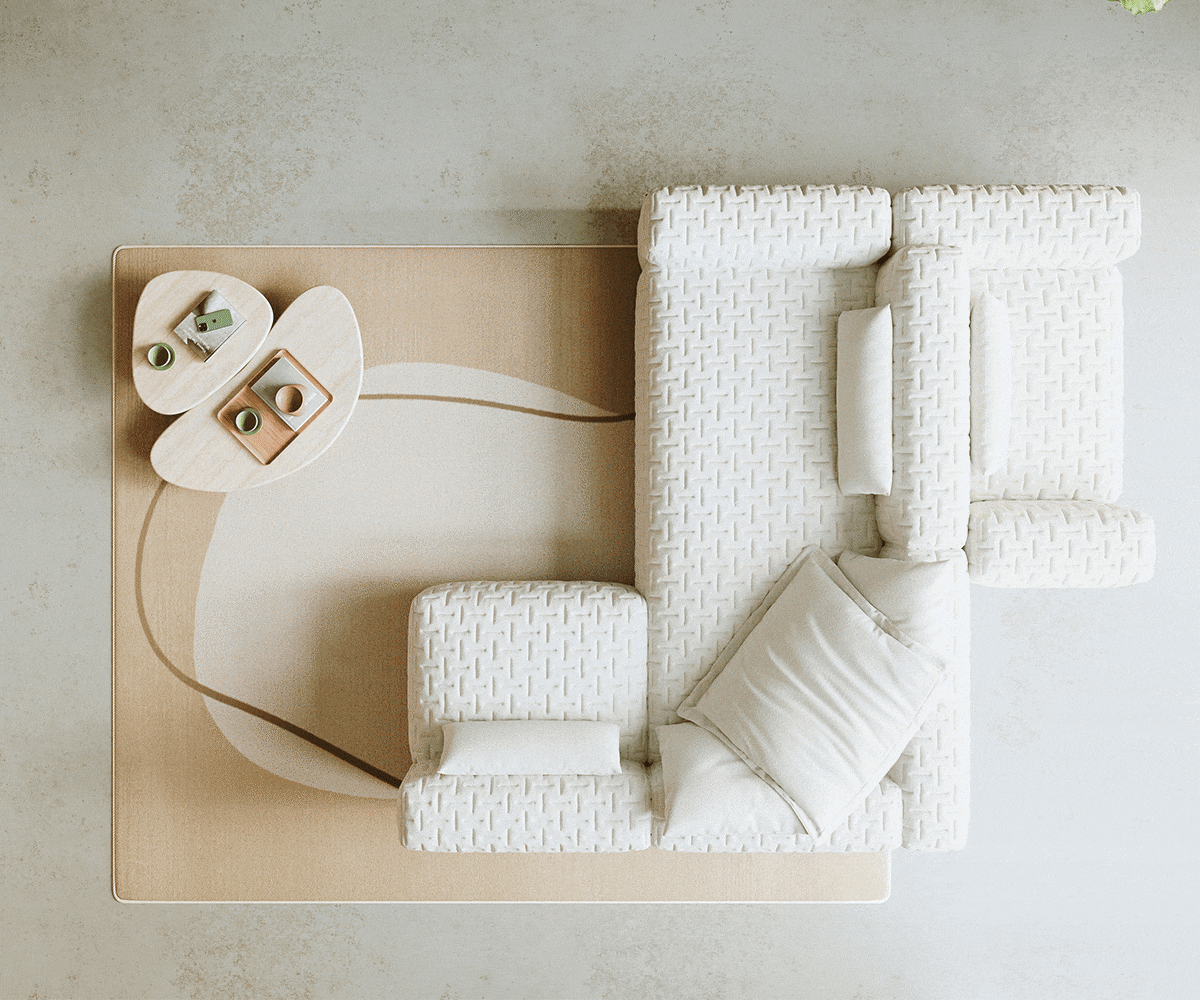 Modularna garnitura Freestyle 360x290cm, Materijal: Boucle