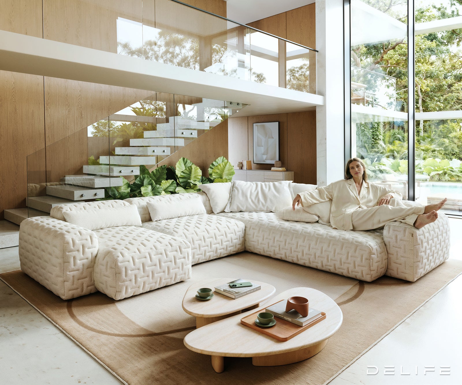 Modularna garnitura Freestyle 360x290cm, Materijal: Boucle