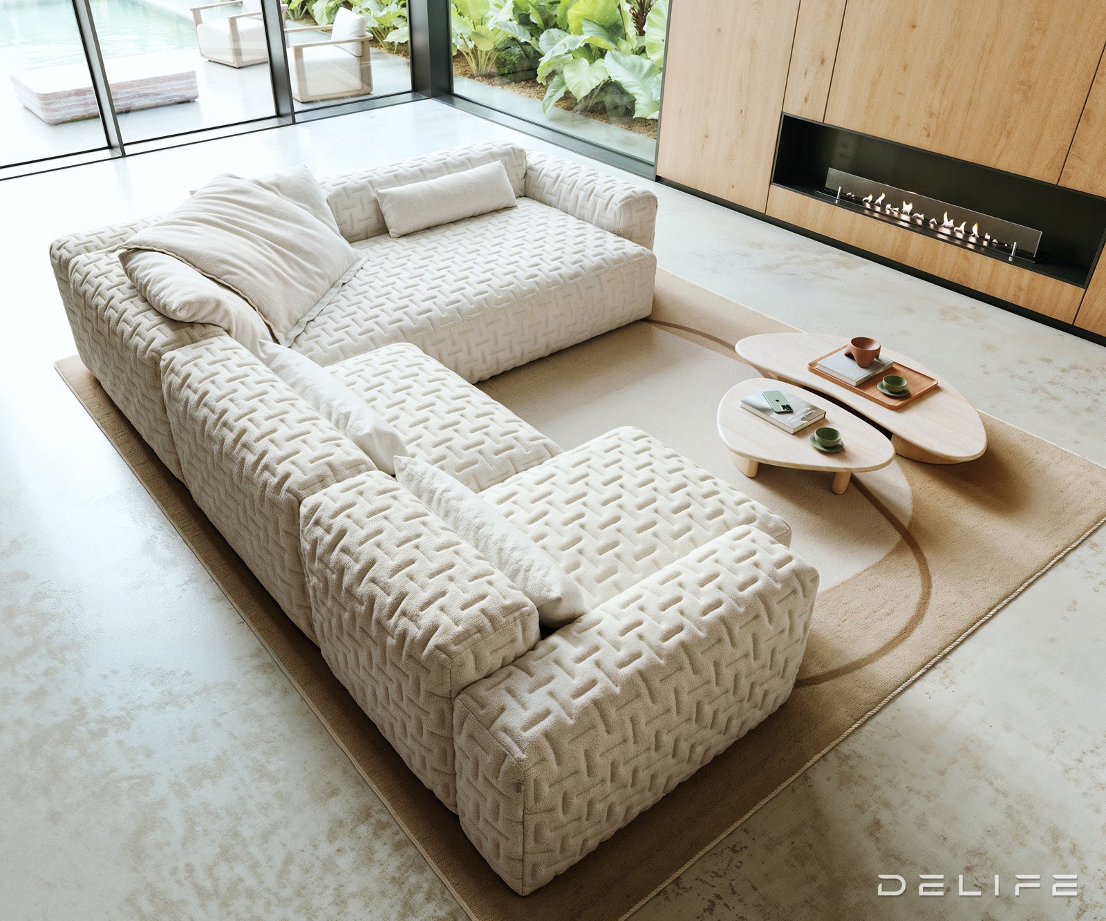 Modularna garnitura Freestyle 360x290cm, Materijal: Boucle