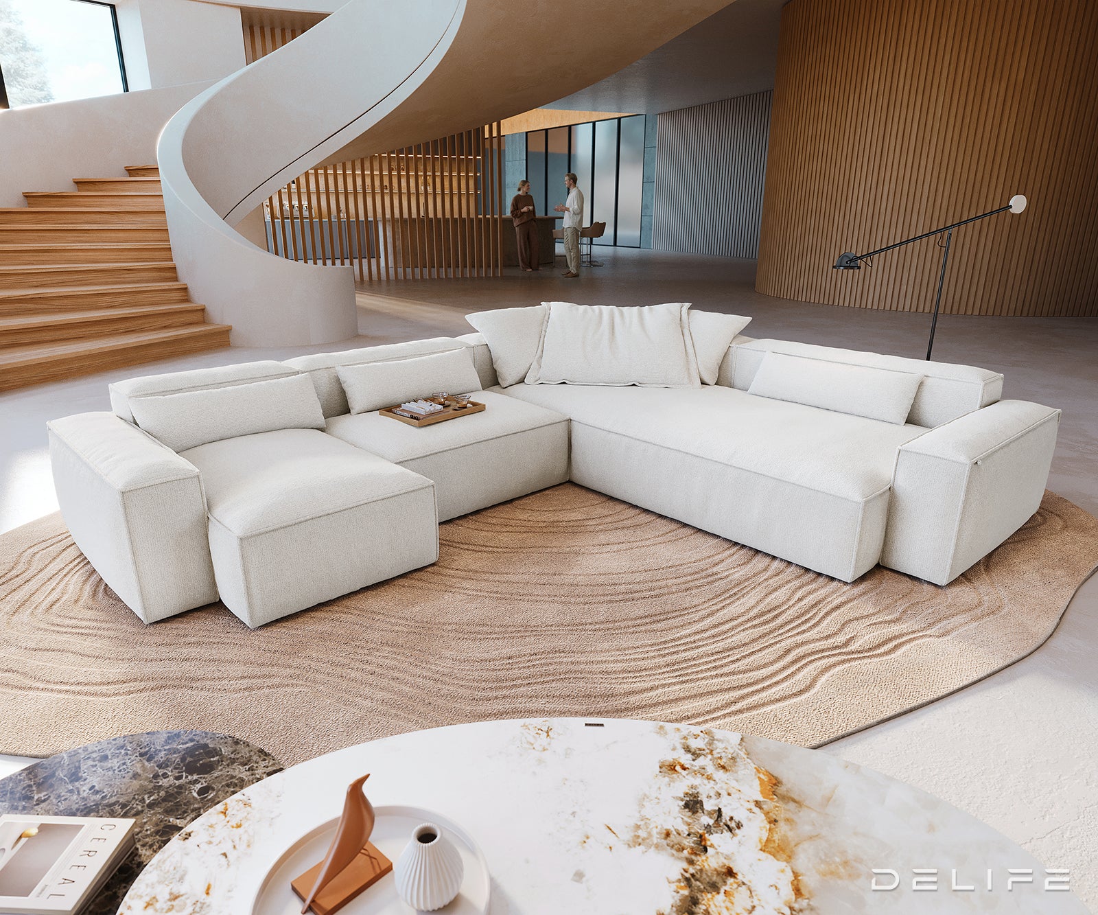 Modularna garnitura Freestyle 360x290cm, Materijal: Boucle