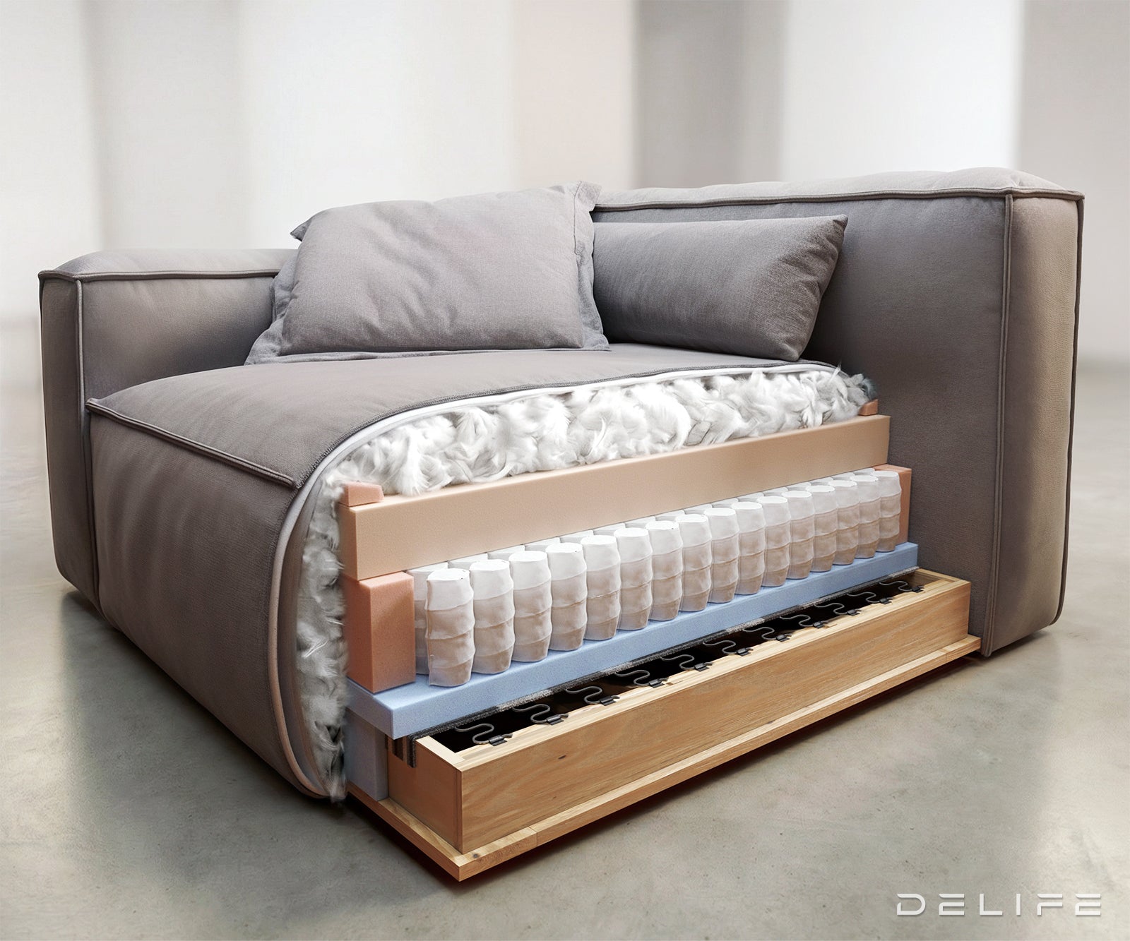 Modularna garnitura Freestyle 360x290cm, Materijal: Boucle