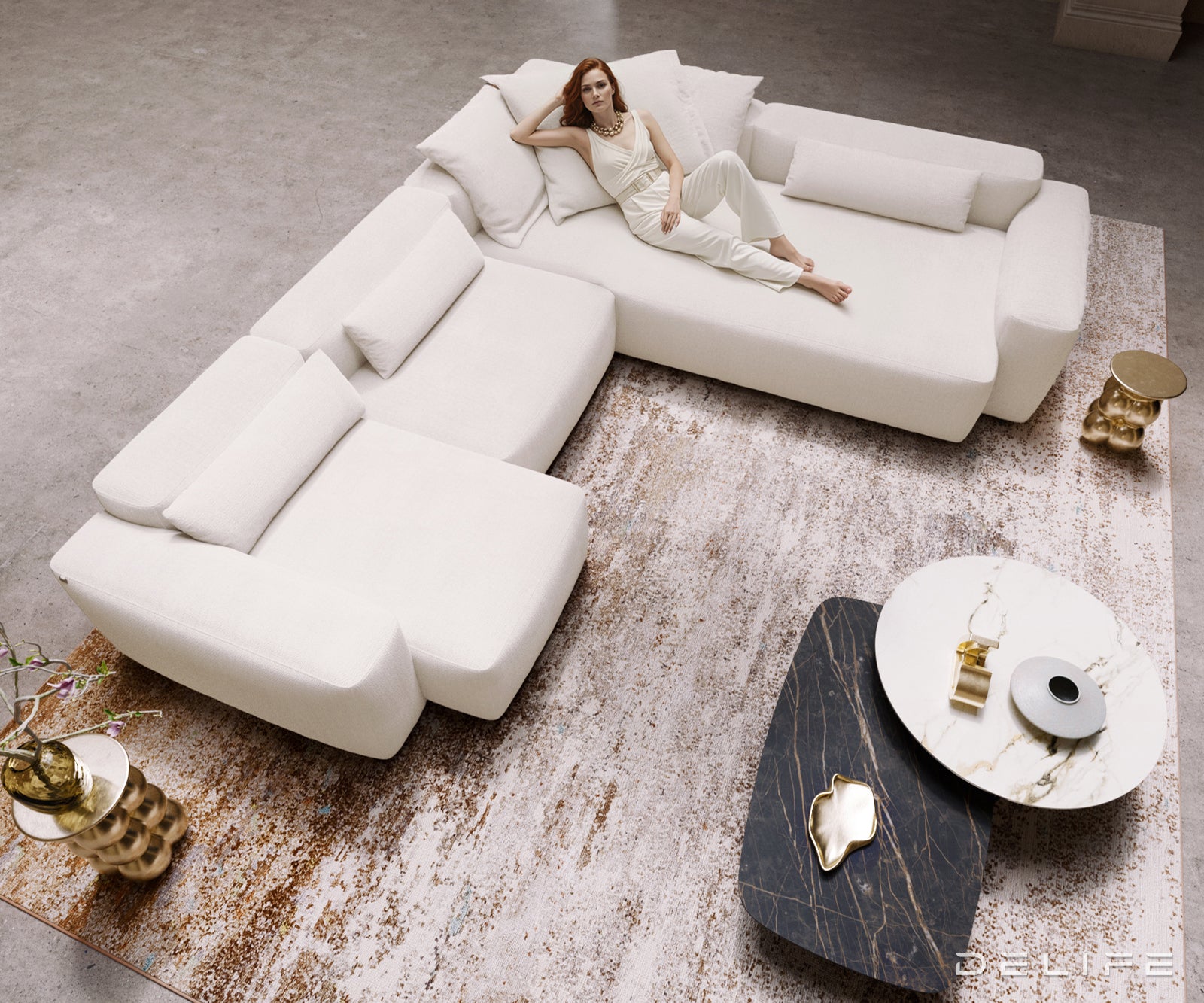 Modularna garnitura Freestyle 360x290cm, Materijal: Boucle