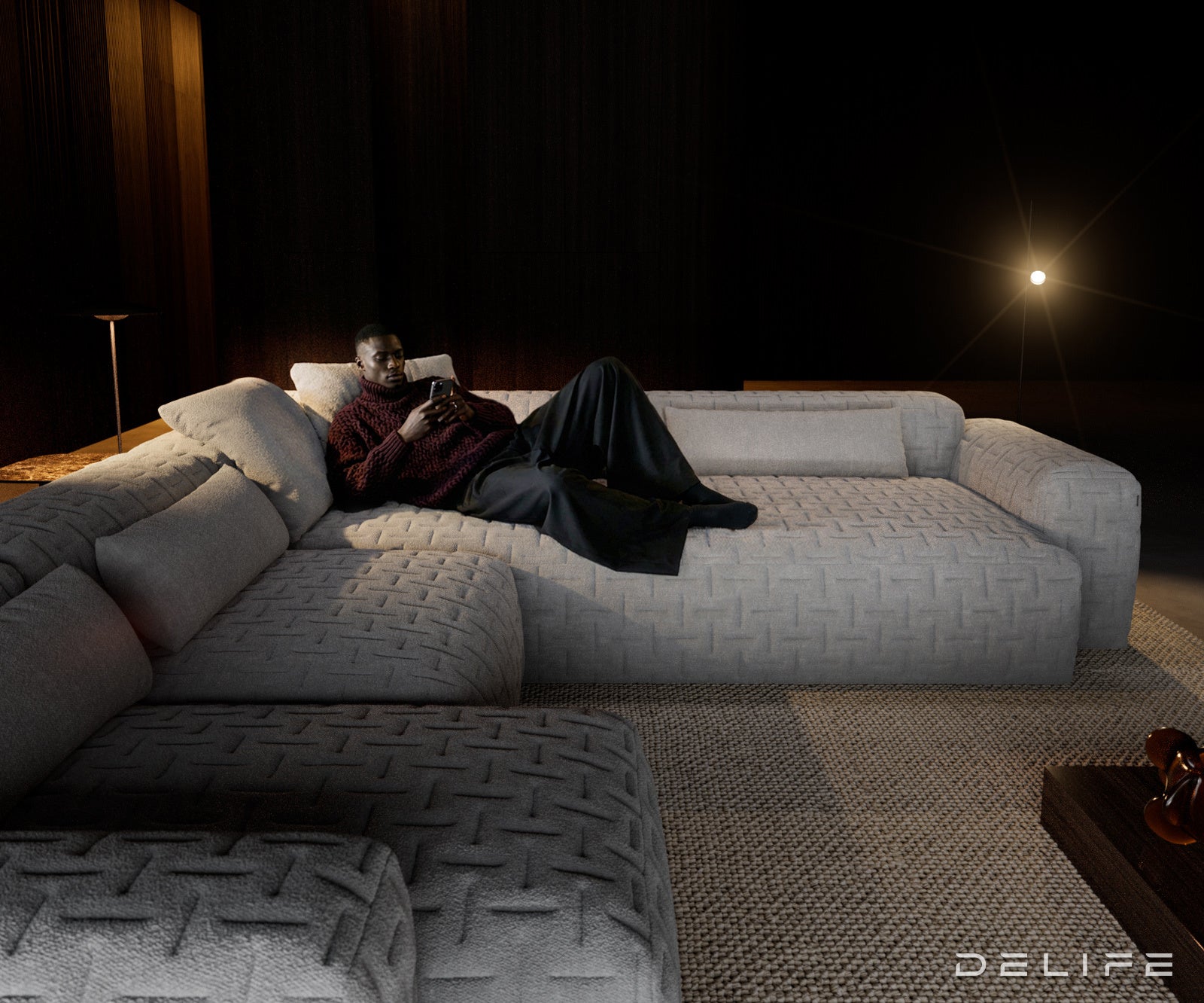 Modularna garnitura Freestyle 360x290cm, Materijal: Strukturirana tkanina