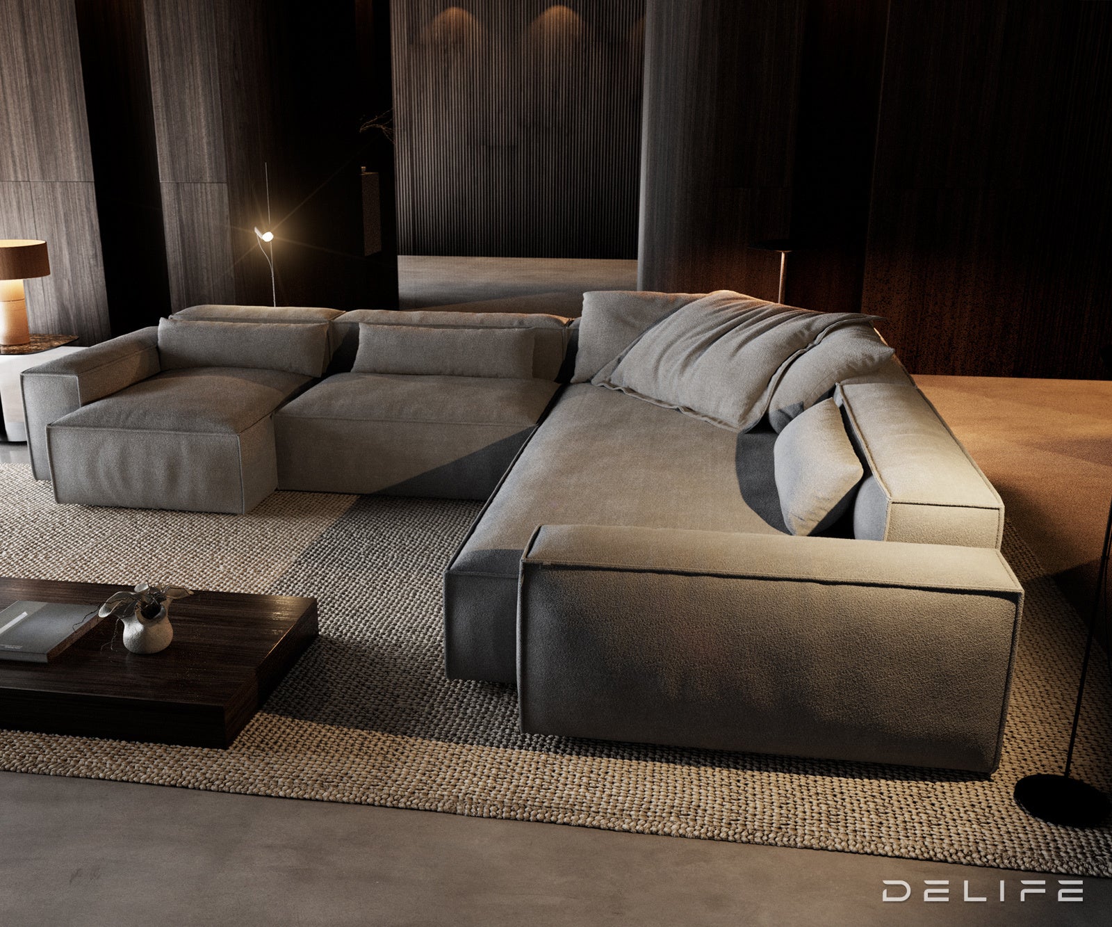 Modularna garnitura Freestyle 360x290cm, Materijal: Strukturirana tkanina