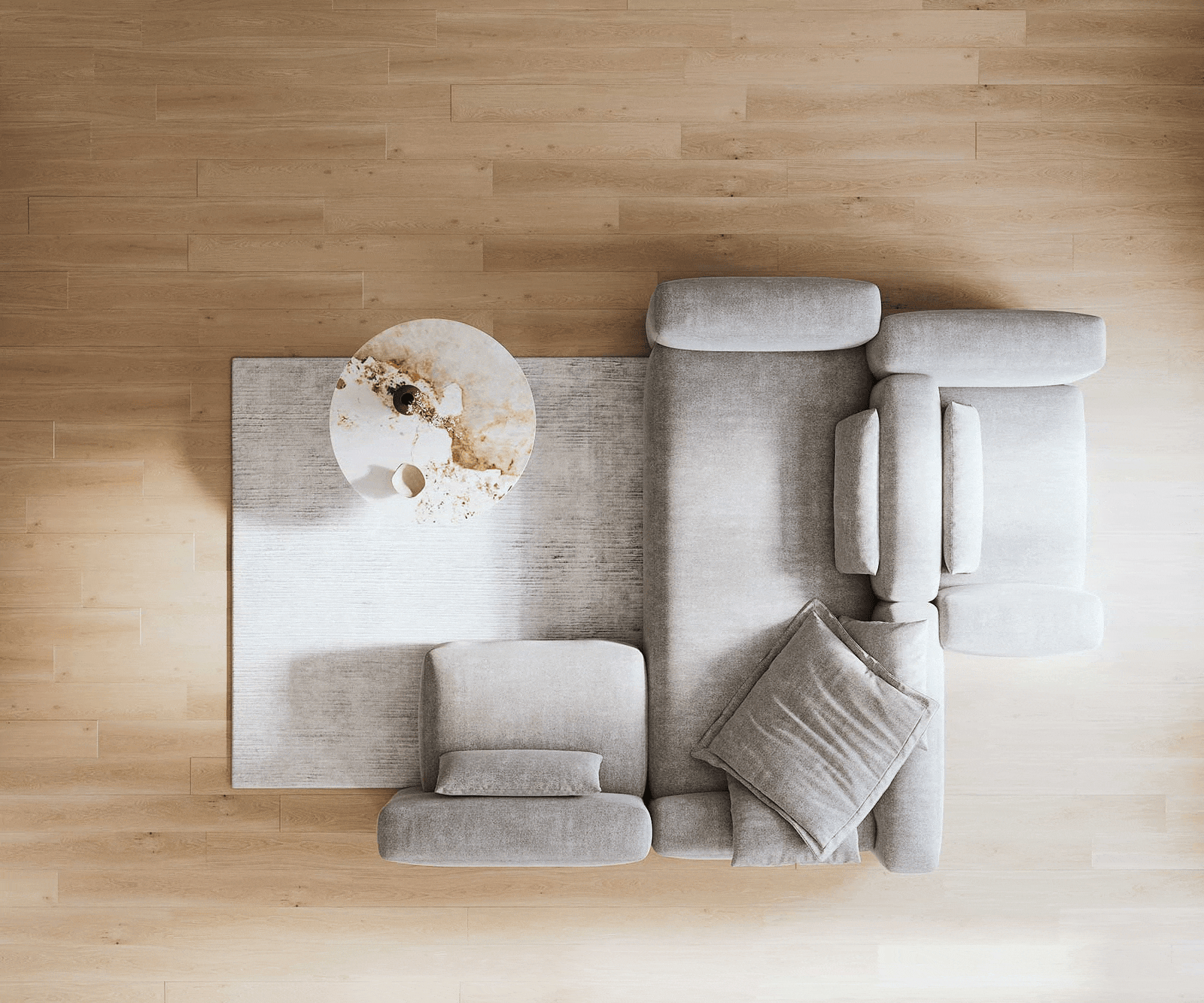 Modularna garnitura Freestyle 360x290cm, Materijal: Strukturirana tkanina