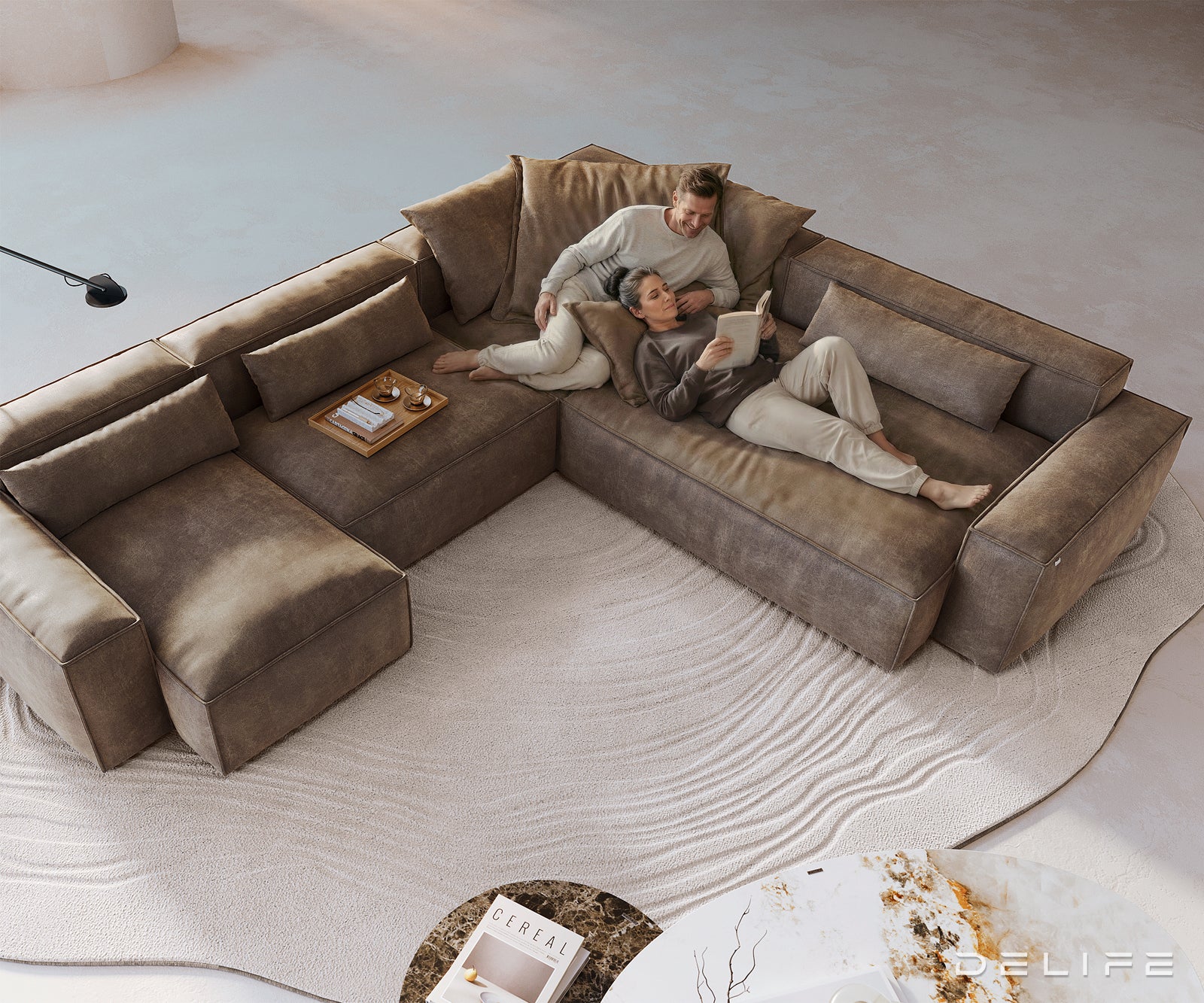 Modularna garnitura Freestyle 360x290cm, Materijal: Mikrofibra