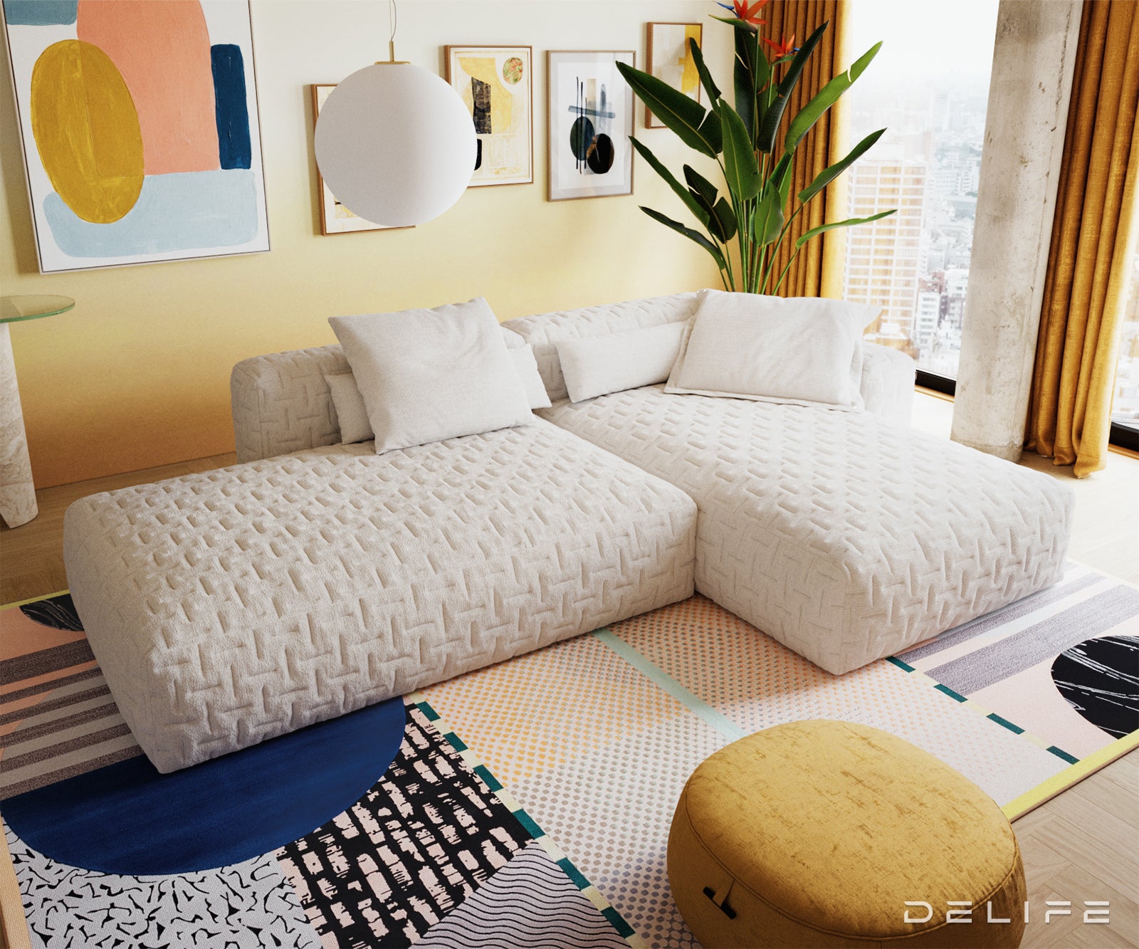 Modularna garnitura Freestyle 310x200cm, Materijal: Boucle