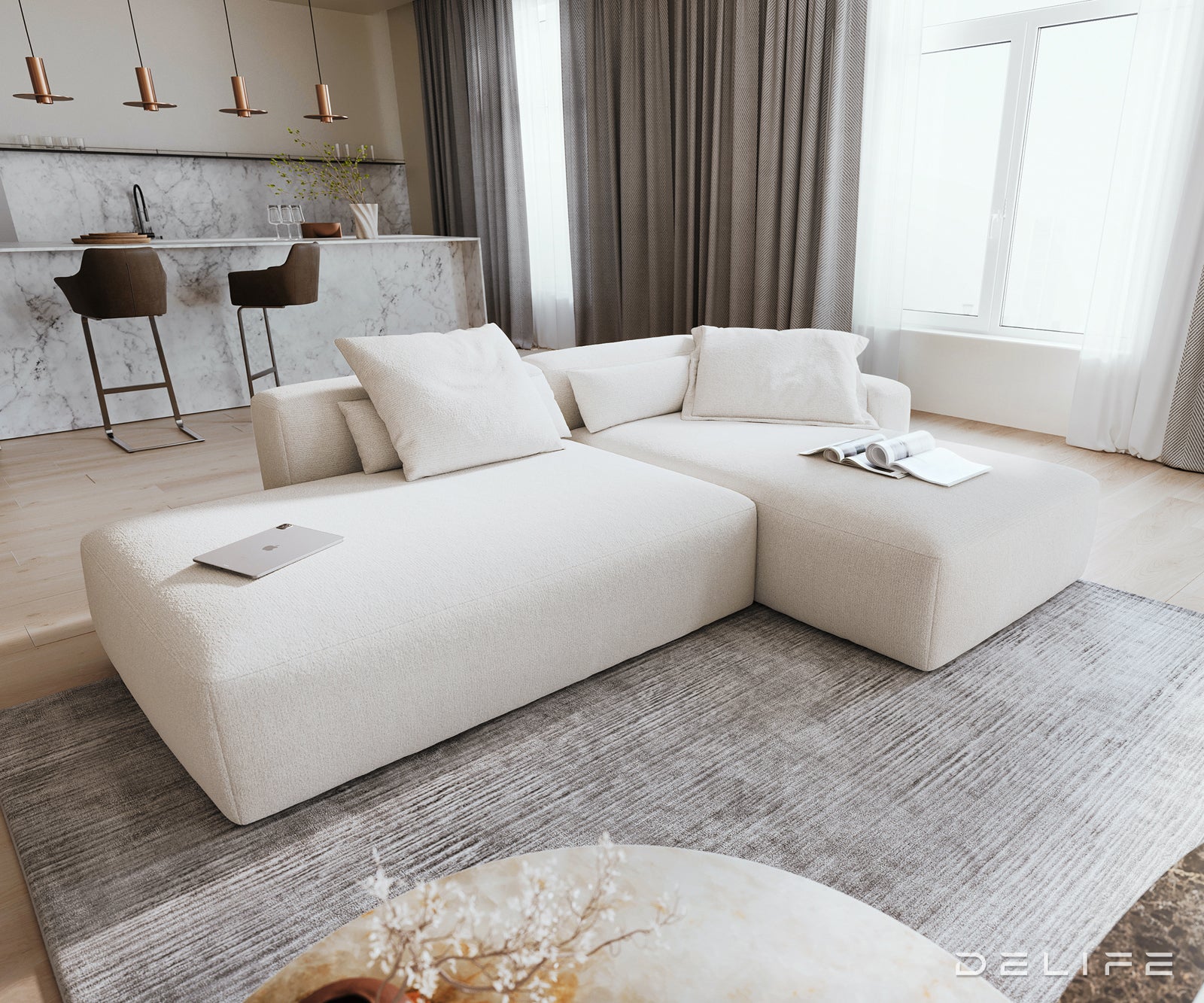 Modularna garnitura Freestyle 310x200cm, Materijal: Boucle