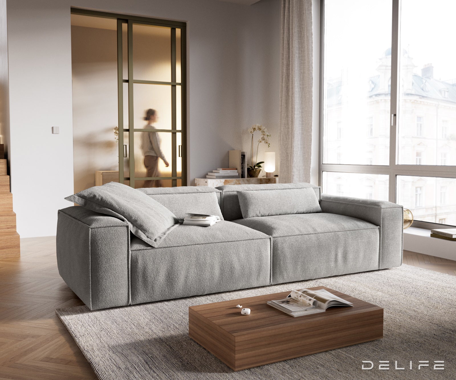 Modularna Sofa Freestyle 280x110cm, Materijal: Strukturirana tkanina
