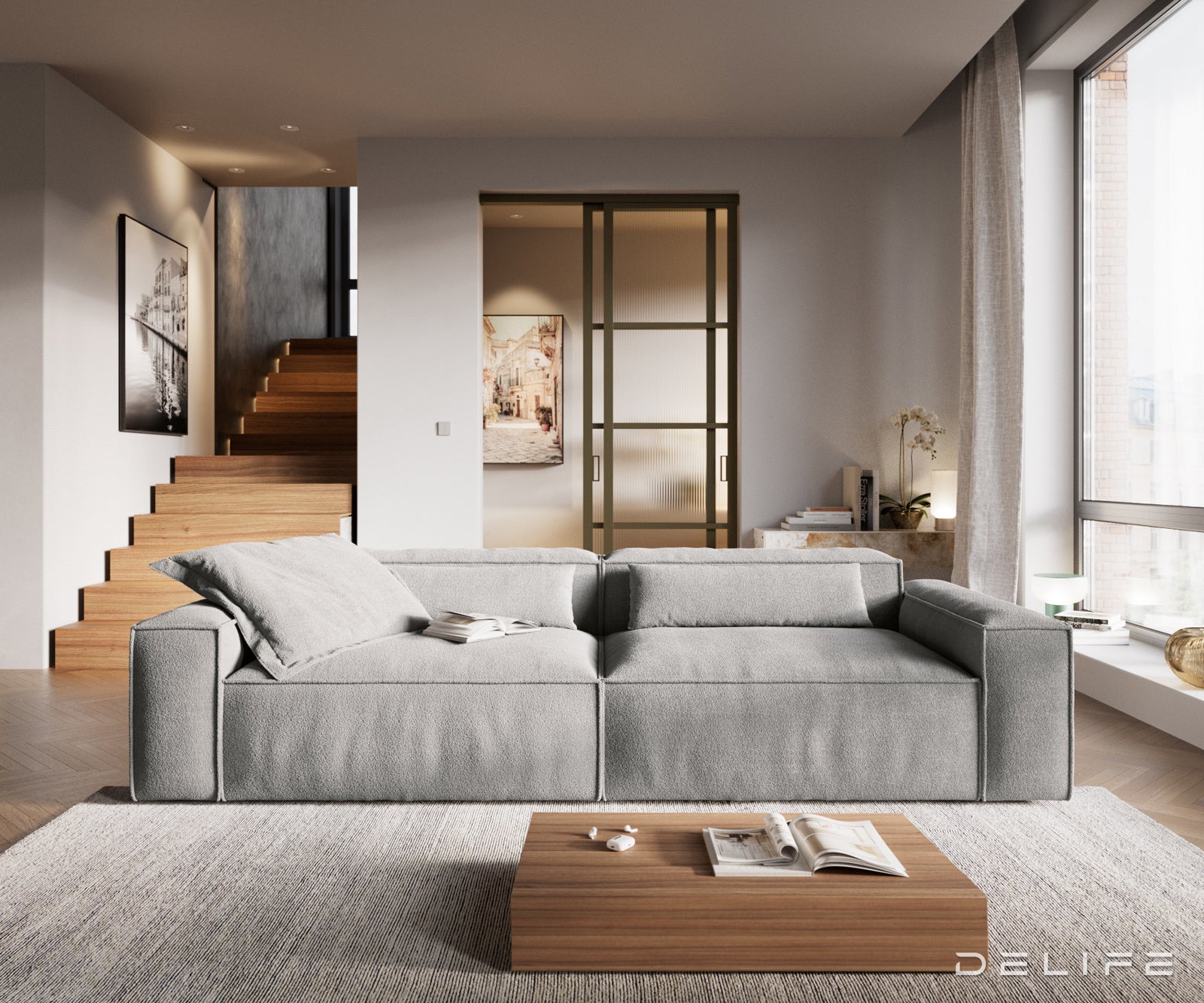 Modularna Sofa Freestyle 280x110cm, Materijal: Strukturirana tkanina