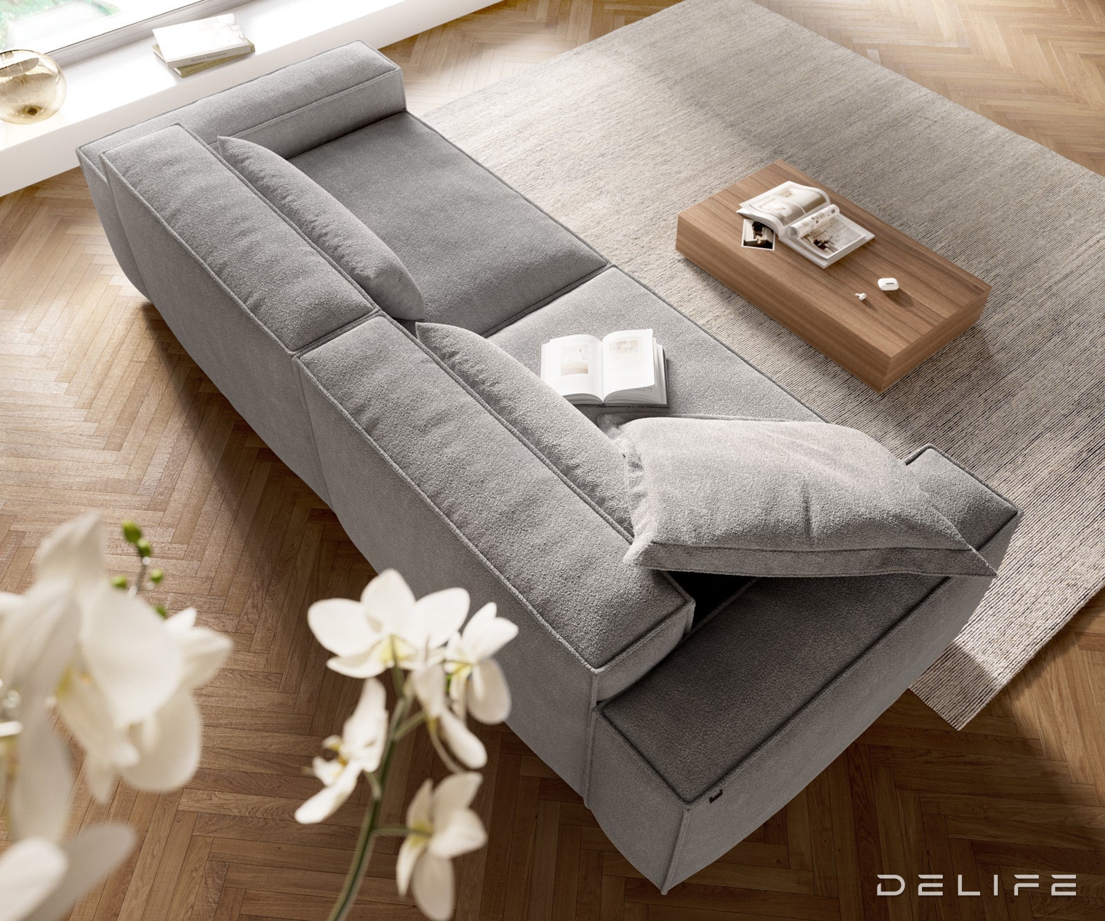 Modularna Sofa Freestyle 280x110cm, Materijal: Strukturirana tkanina