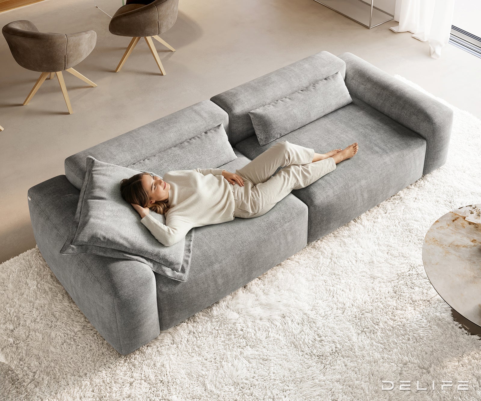 Modularna Sofa Freestyle 280x110cm, Materijal: Strukturirana tkanina