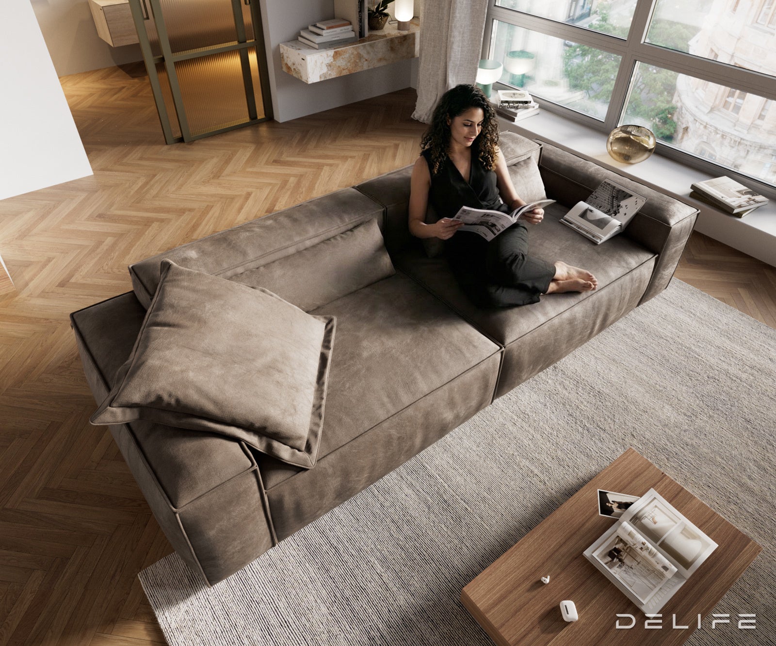 Modularna Sofa Freestyle 280x110cm, Materijal: Mikrofibra