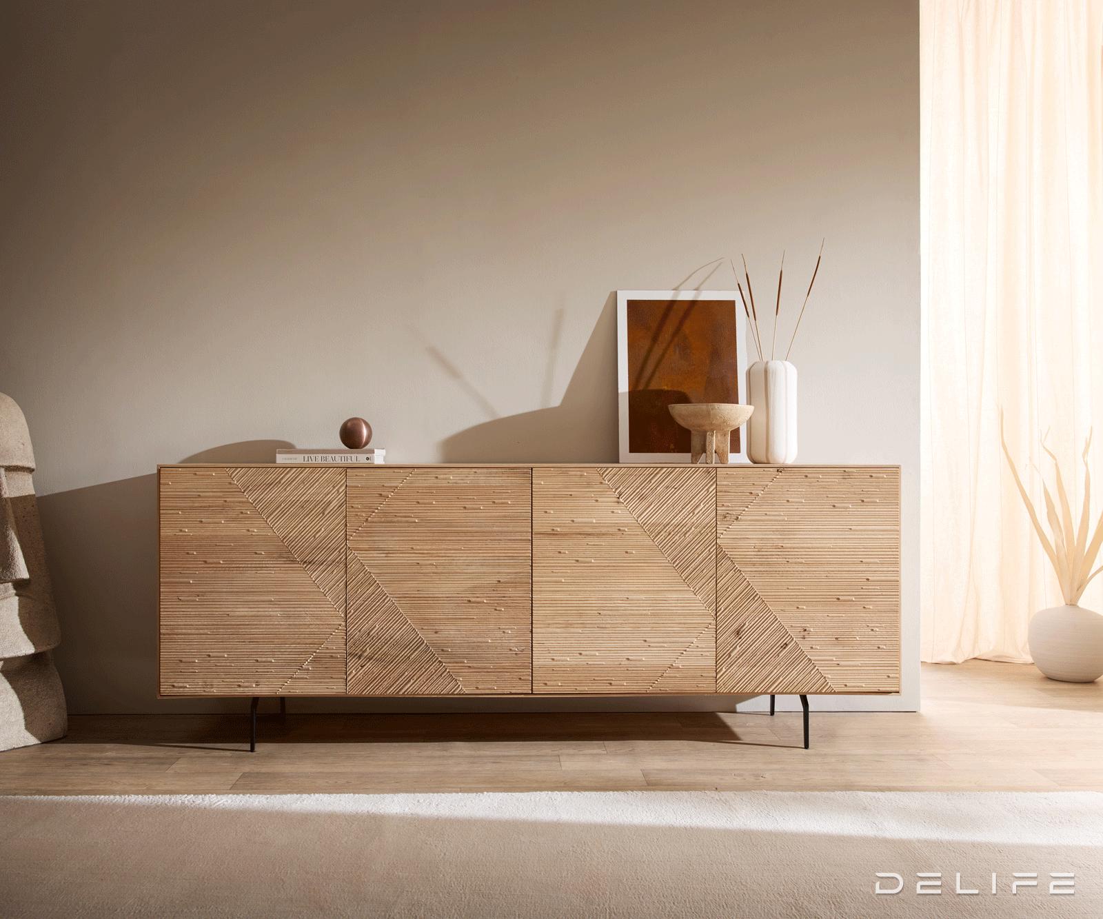 Komoda Tereos 200x45cm, Materijal: Hrast