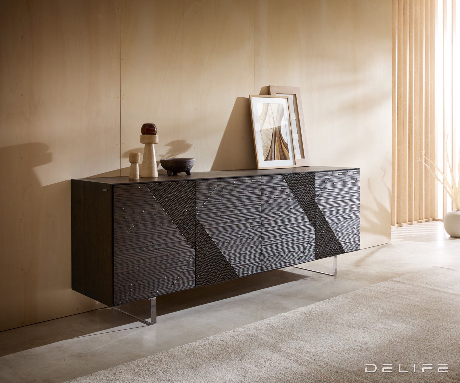 Komoda Tereos 200x45cm, Materijal: Jasen